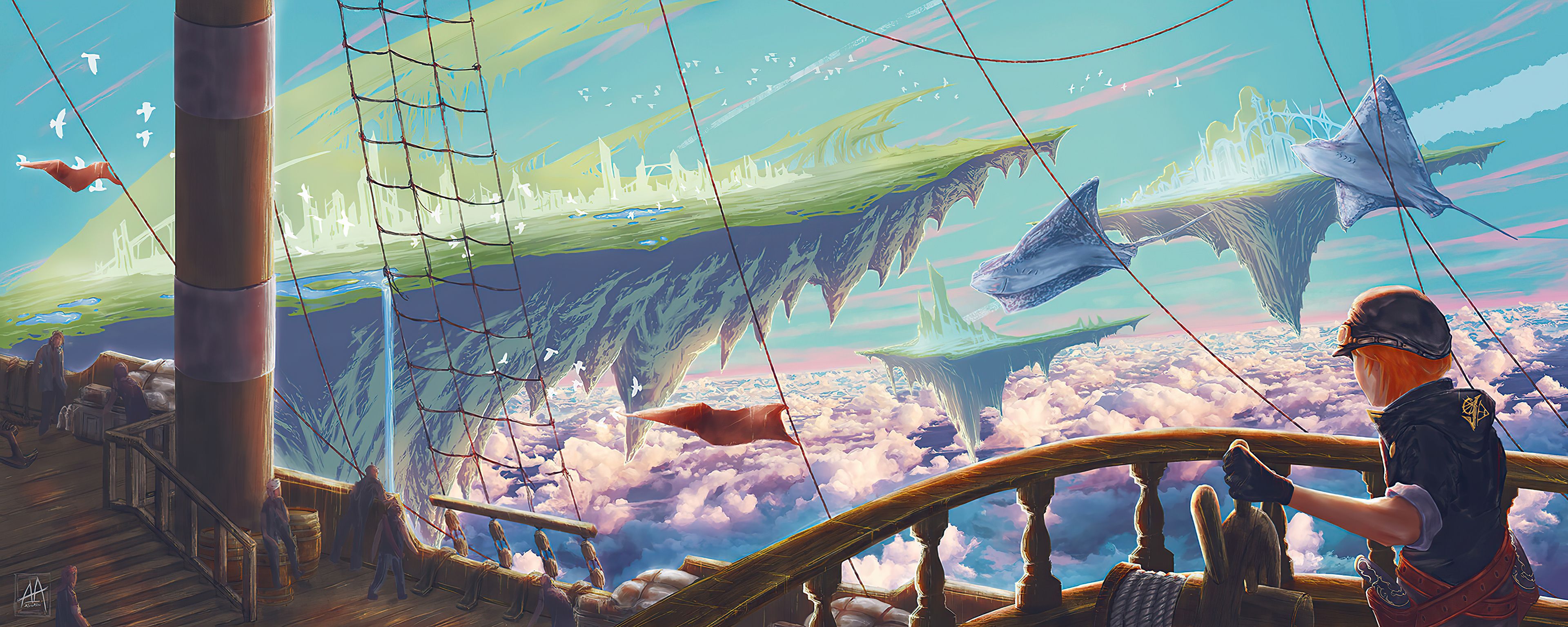 3840x1536 Sea Of Clouds Fantasy 4k Wallpaper, HD Artist Wallpaper, 4k Wallpaper, Image, Background, Photos and Picture