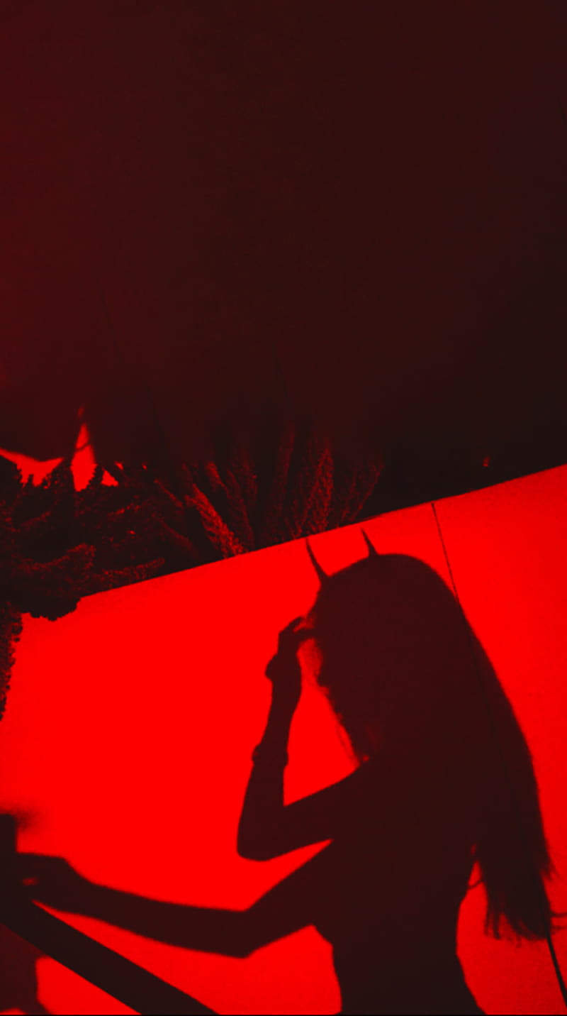 800x1432 Devil Girl, aesthetic, demon, red, tumblr, HD phone wallpaper