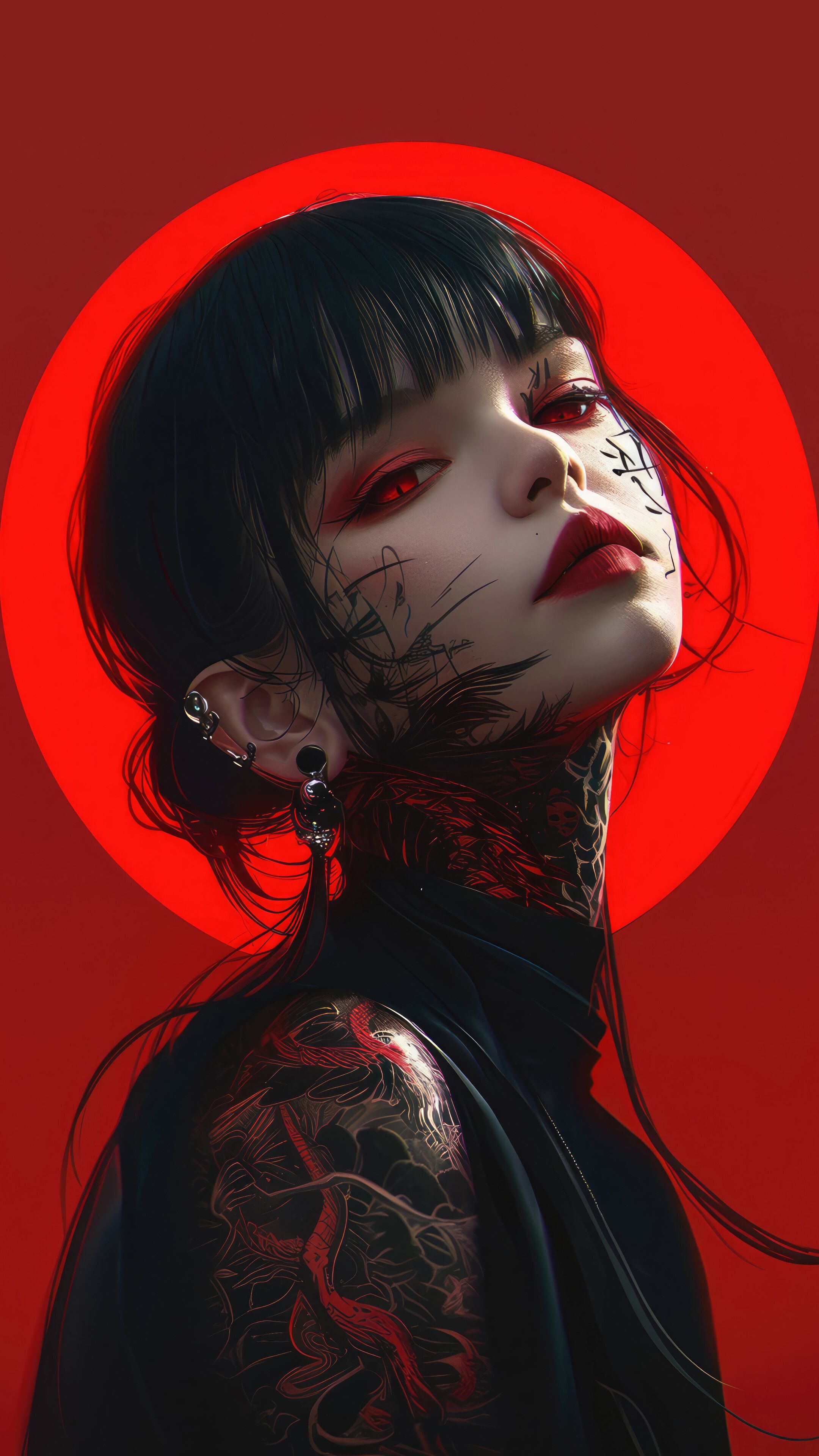 2160x3840 Red Girl 4k Wallpaper