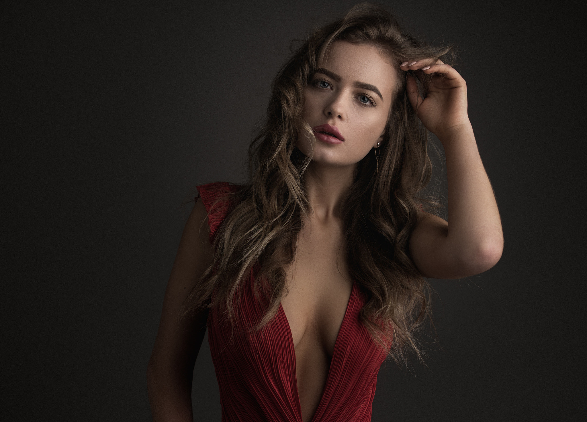 2048x1474 Hot Blonde Girl In Red Wallpaper, HD Girls 4K Wallpaper, Image and Background
