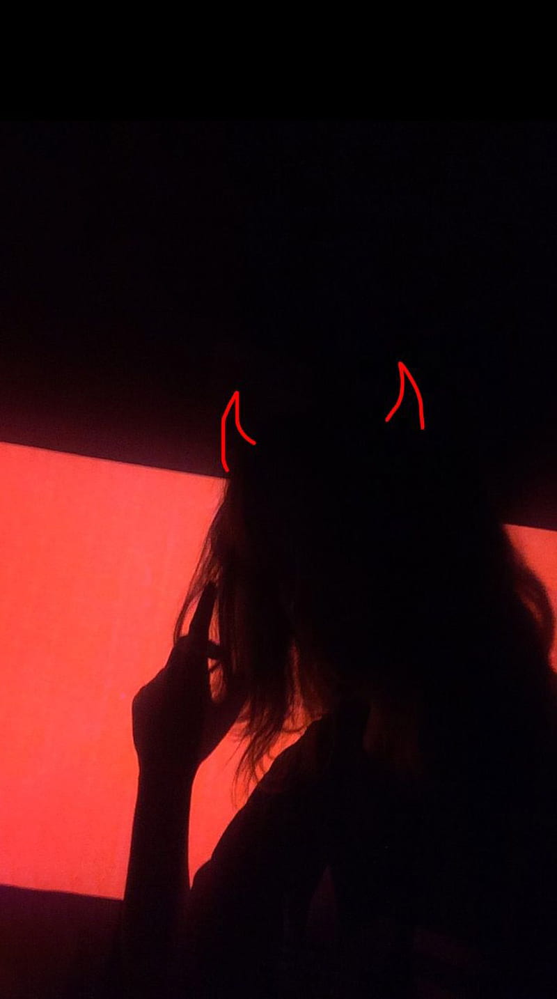 800x1434 Devil Girl, aesthetic, demon, red, tumblr, HD phone wallpaper