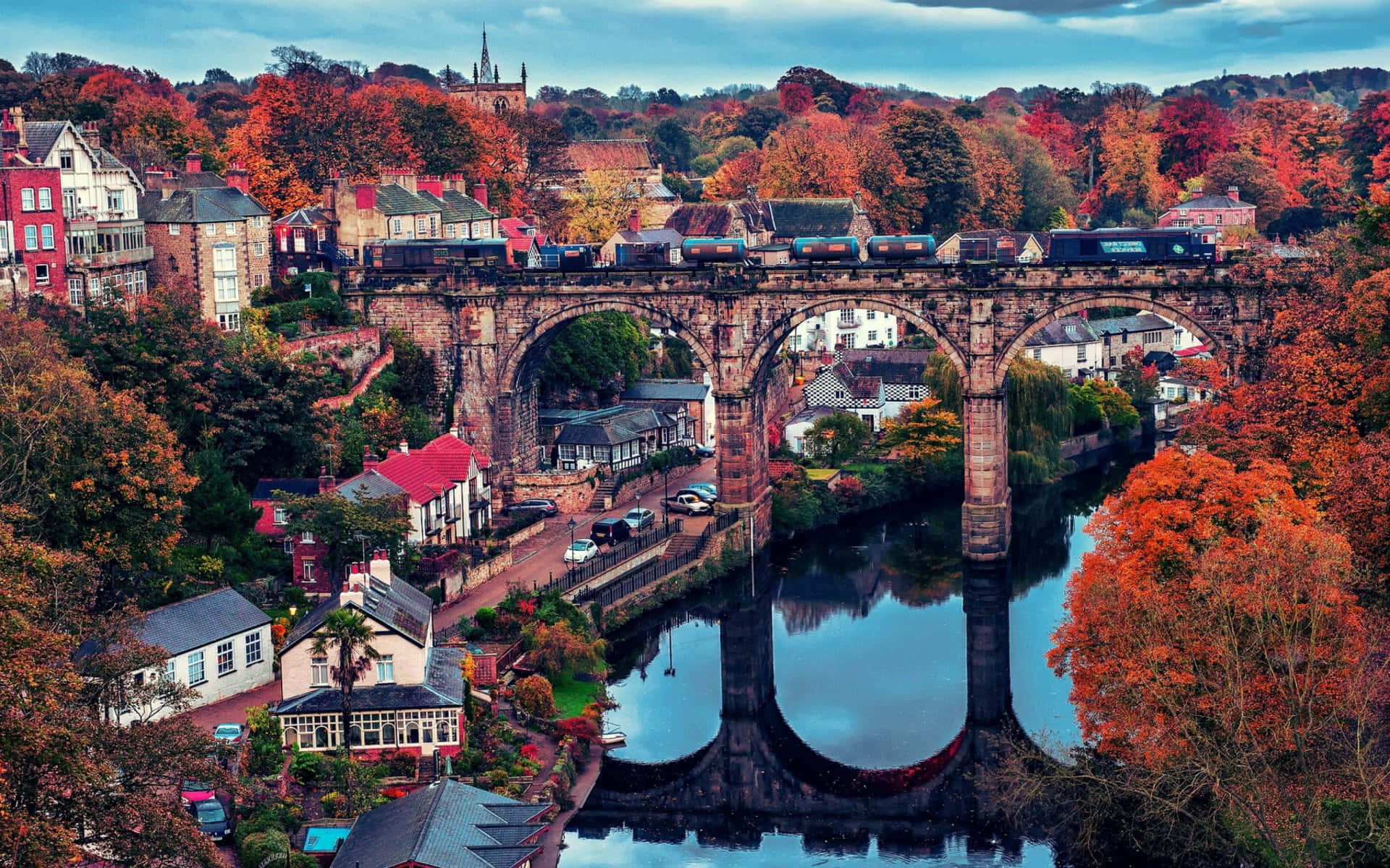 1920x1200 Download Fall Town Enchanting Autumn Village Wallpaper