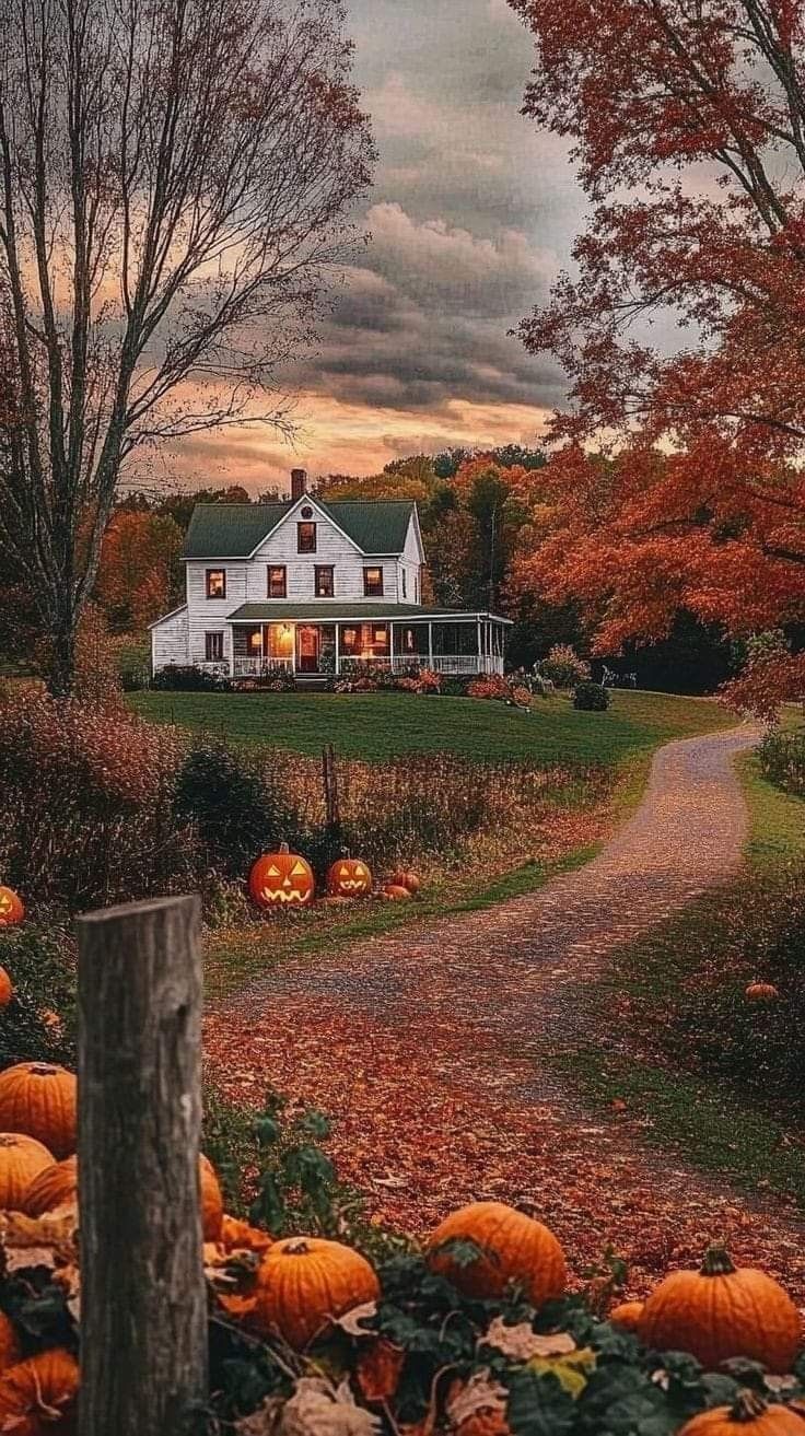 736x1313 Fall farm wallpaper. Halloween country wallpaper, Fall village background, Fall vibes