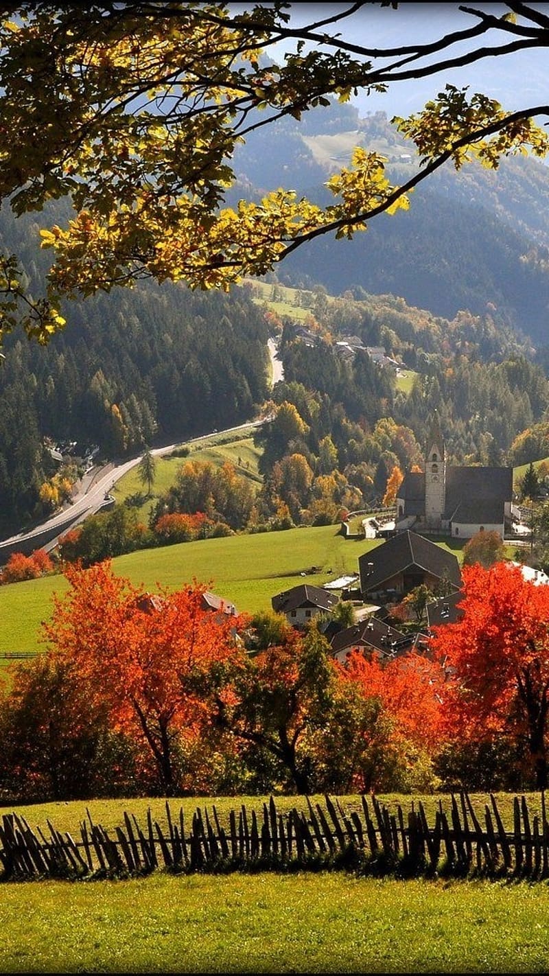 800x1422 Beautiful Scenery Of Village View, beautiful scenery, village view, HD phone wallpaper