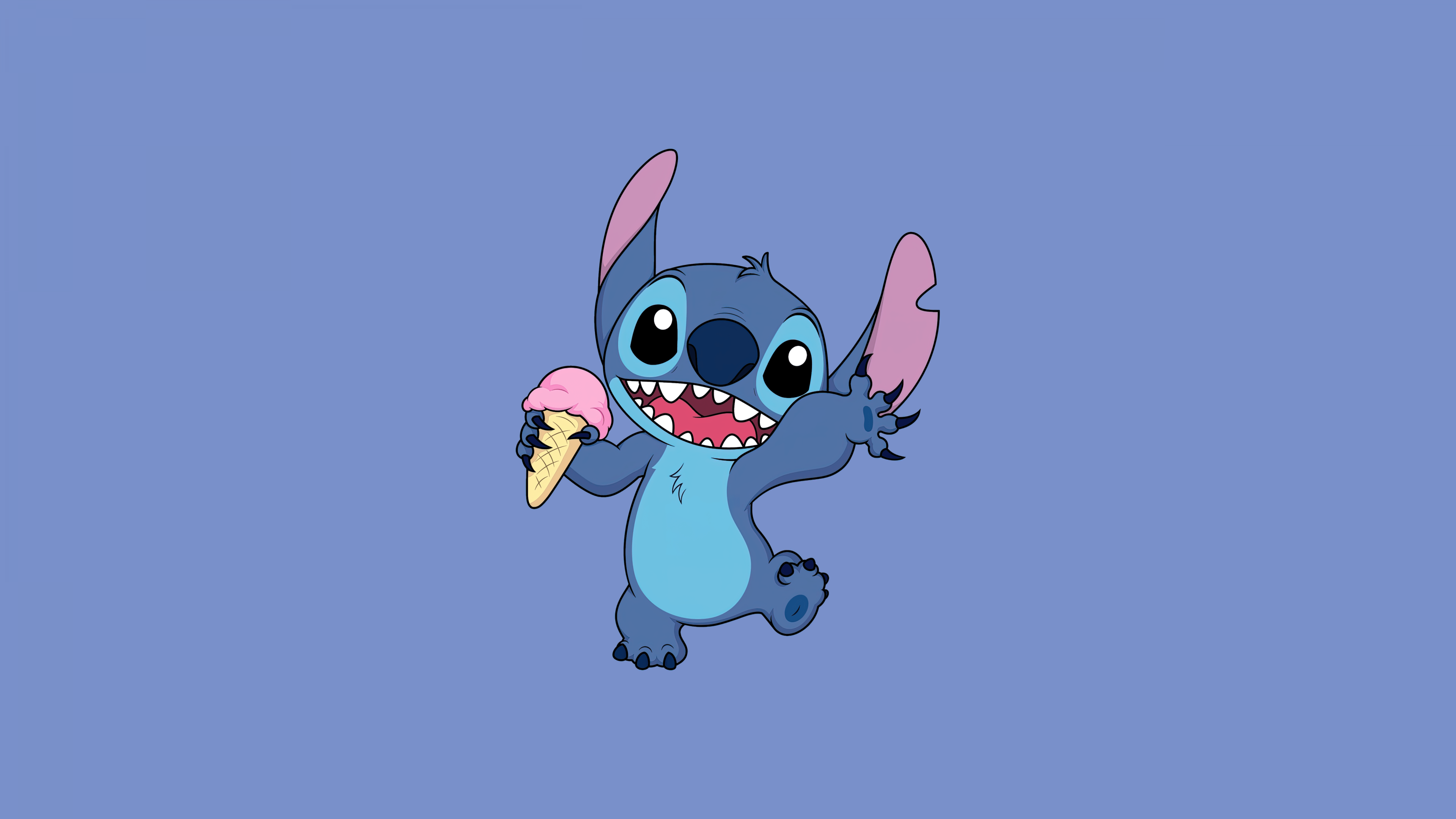 3840x2160 Stitch Wallpaper 4K, Disney, Cartoon, Blue background