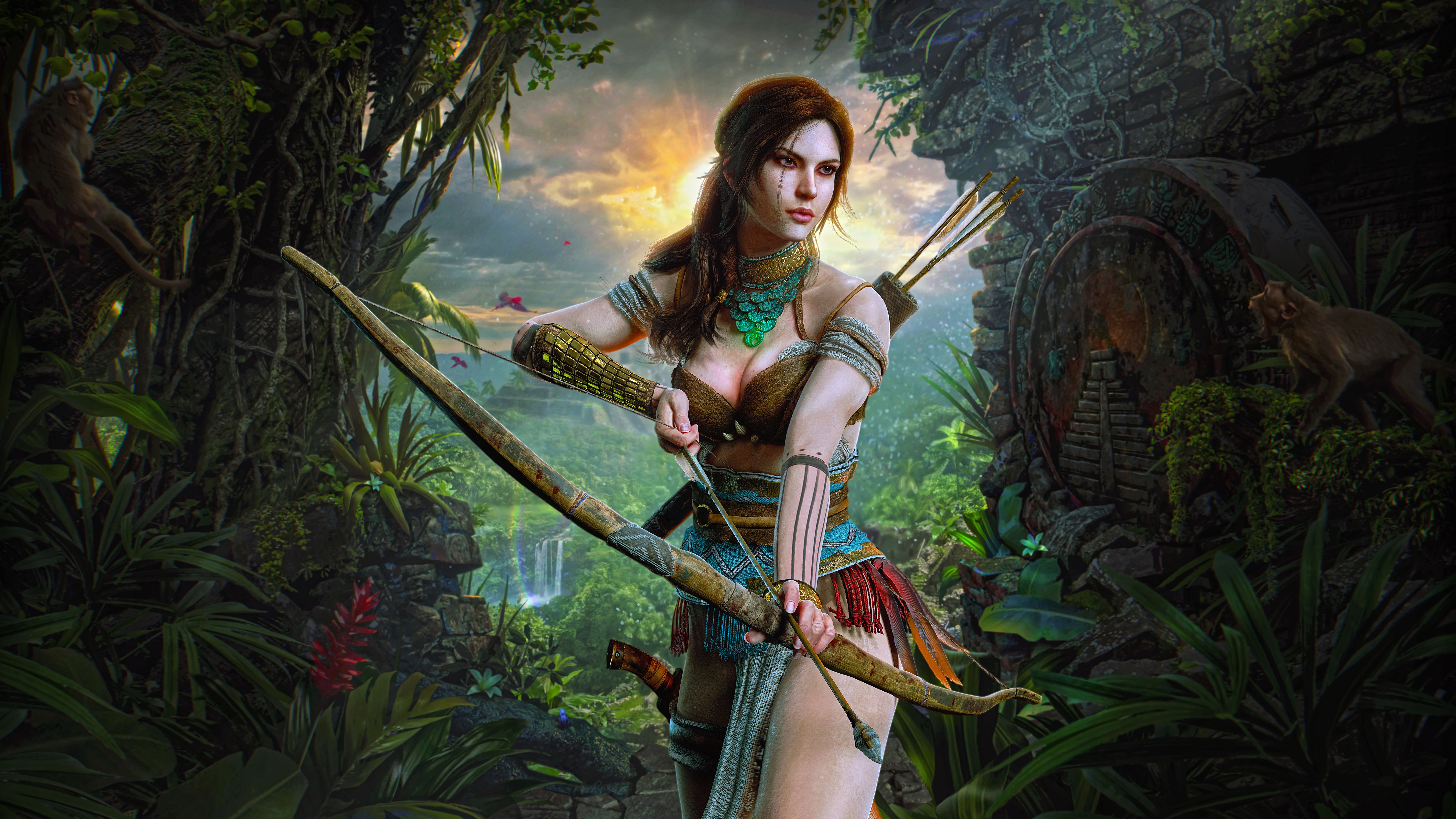 7680x4320 Lara Croft Art 8k, Lara, Croft, Art, 8k, Tomb, Raider (7680x4320) & Mobile Wallpaper