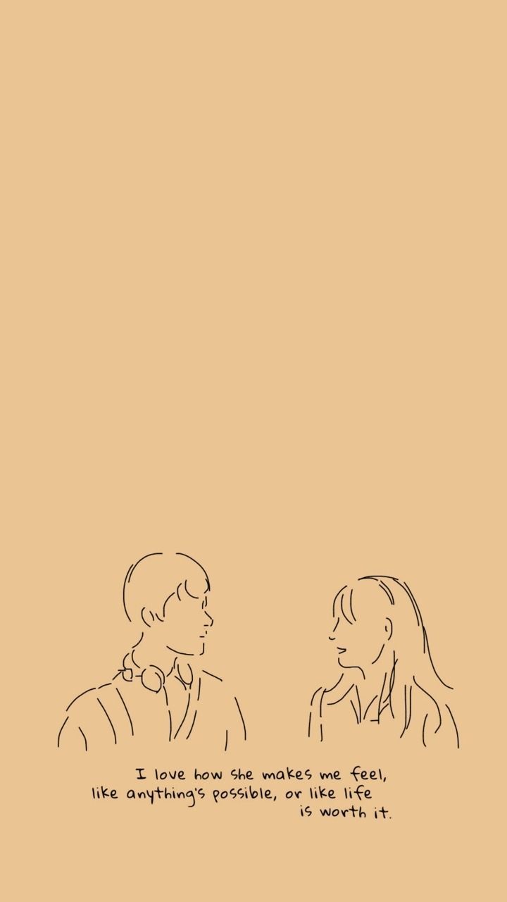 720x1280 Minimalist Couple Cartoons Wallpaper