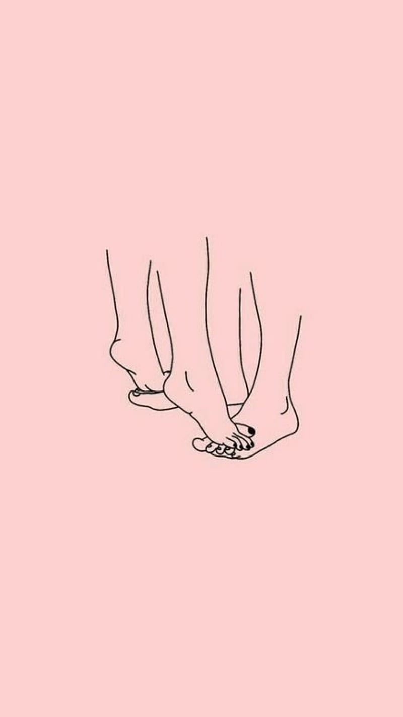 800x1423 Minimal, legs, love, pink, couple, HD phone wallpaper