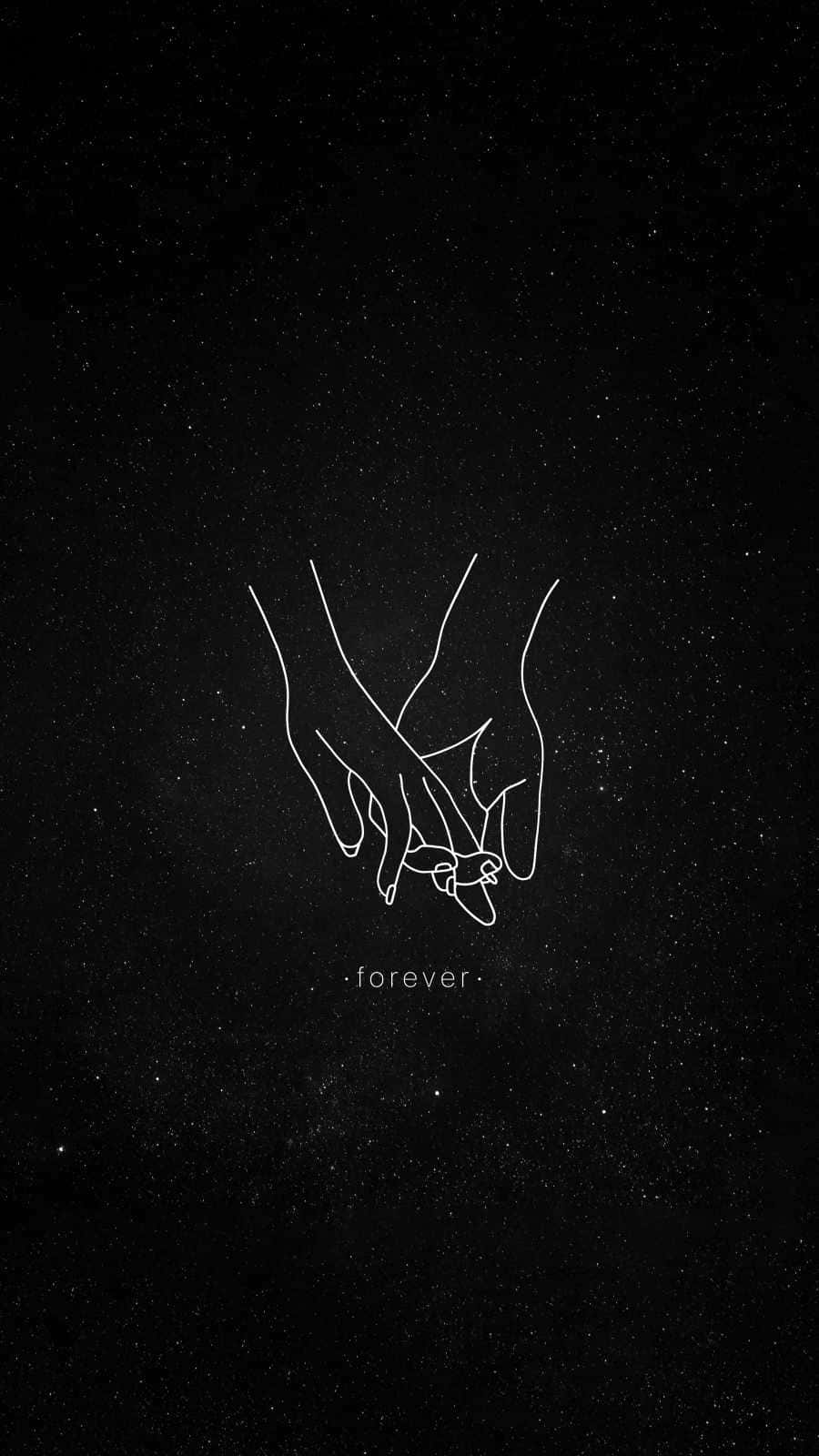 900x1600 Download Romantic Forever Black Minimalist Wallpaper