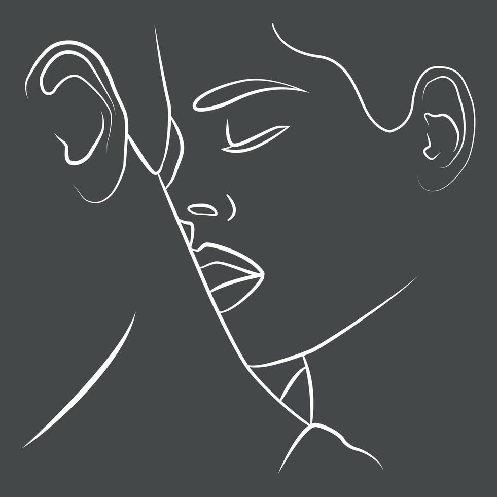 980x980 Abstract faces of a couple in love