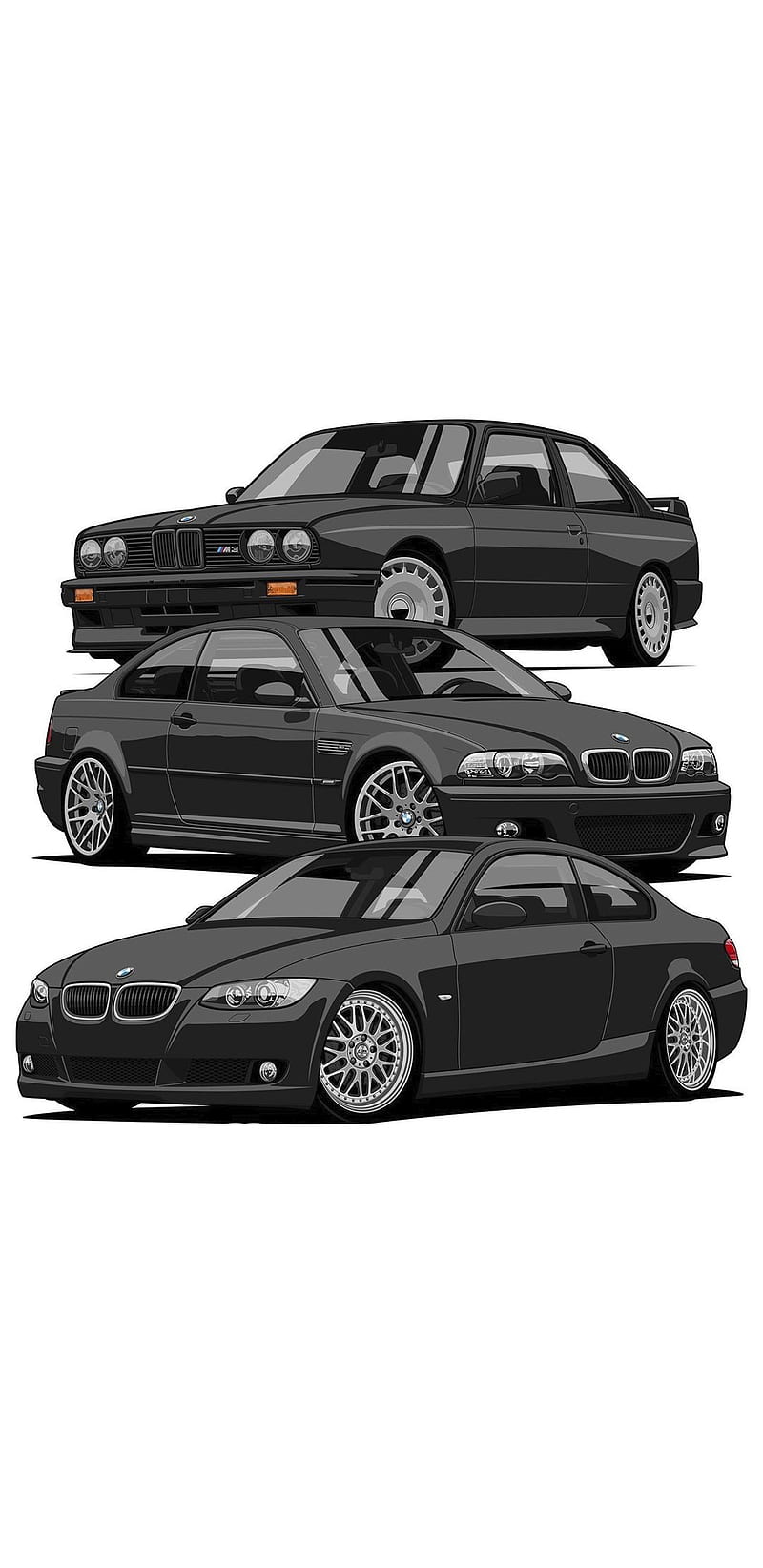 800x1644 BMW Drawing, HD phone wallpaper