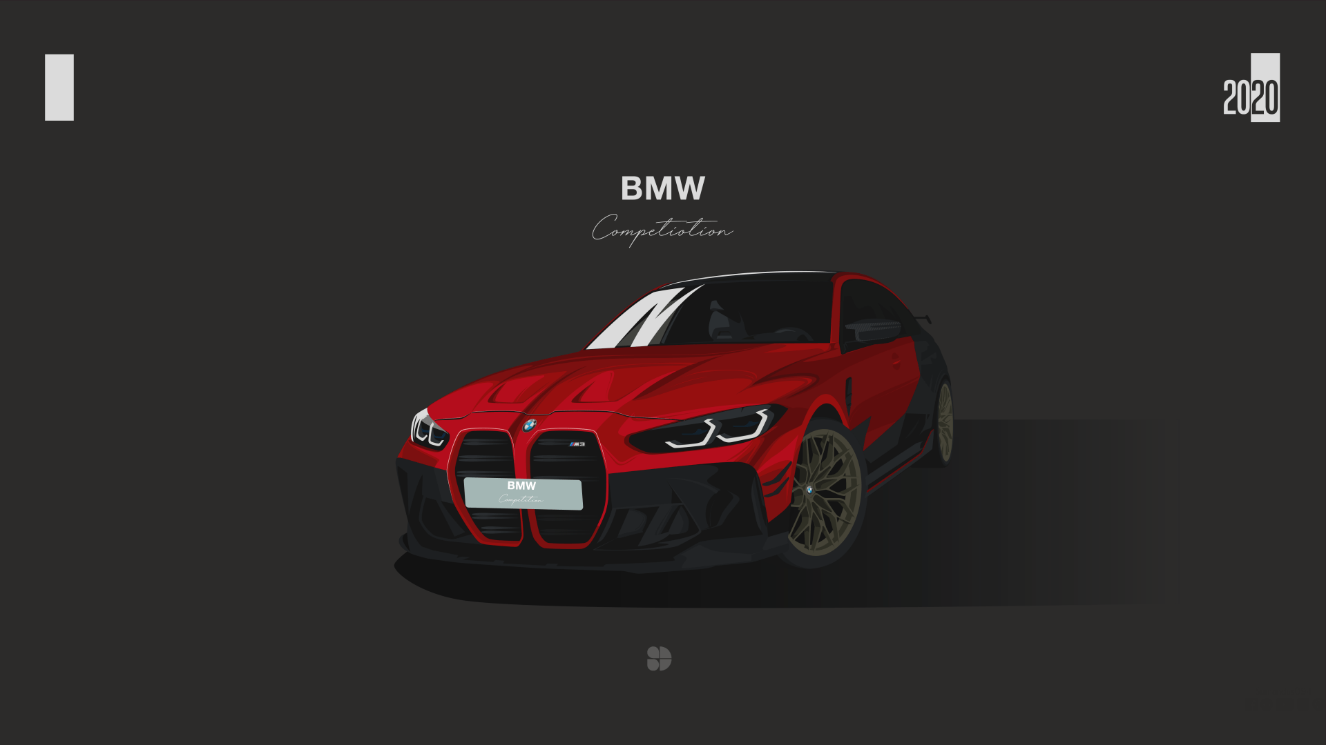 1920x1080 BMW M3 Competition art by sumandas094