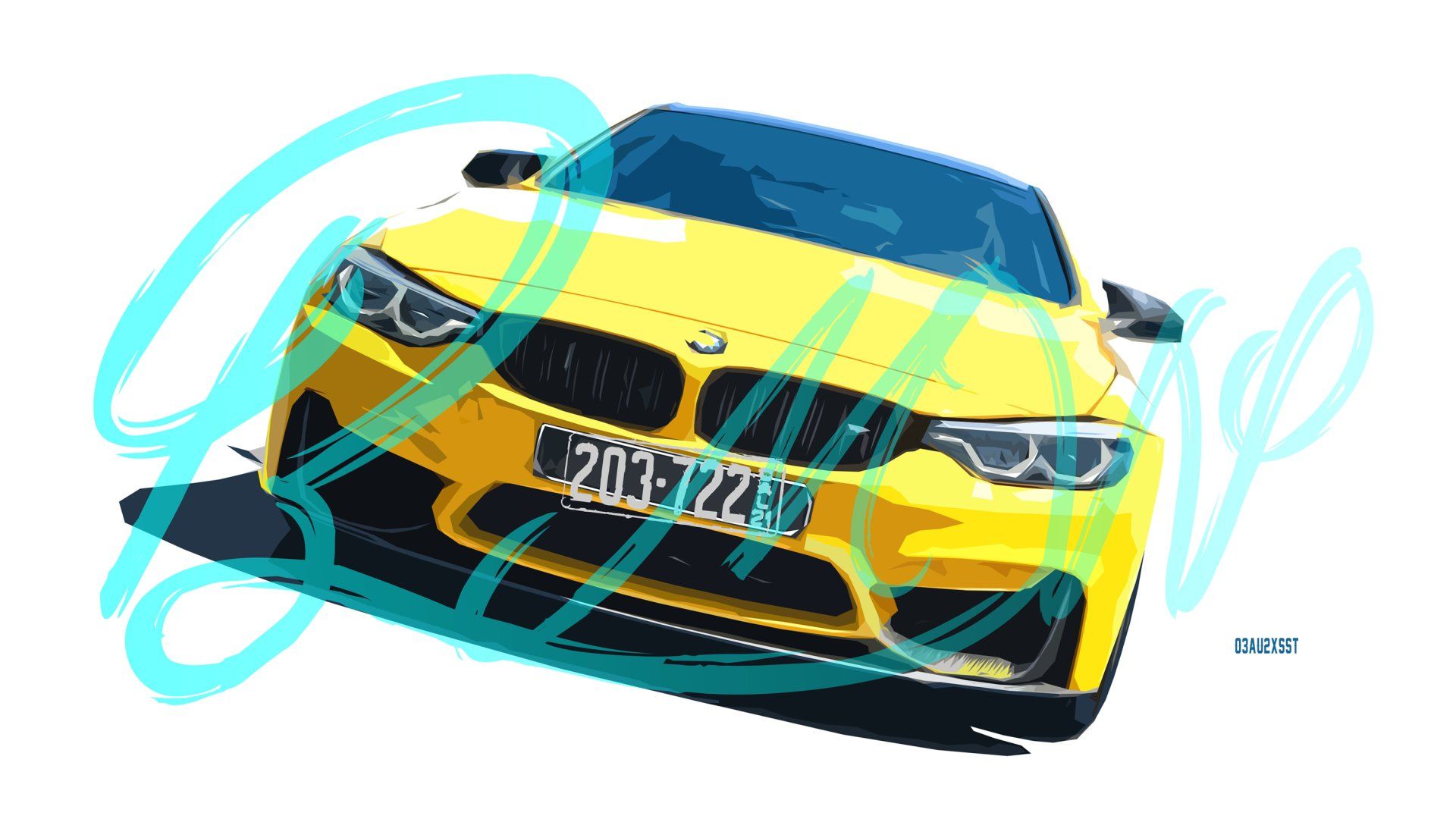1920x1080 Yellow BMW Blitz