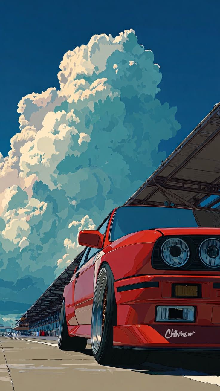 736x1308 Red car background. Red bmw wallpaper, Car wallpaper bmw m Bmw e30 m3 drawing