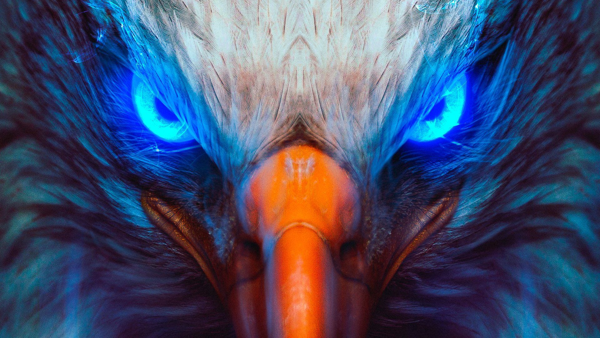 1920x1080 Majestic Eagle HD: Fierce Blue Gaze Wallpaperx1874