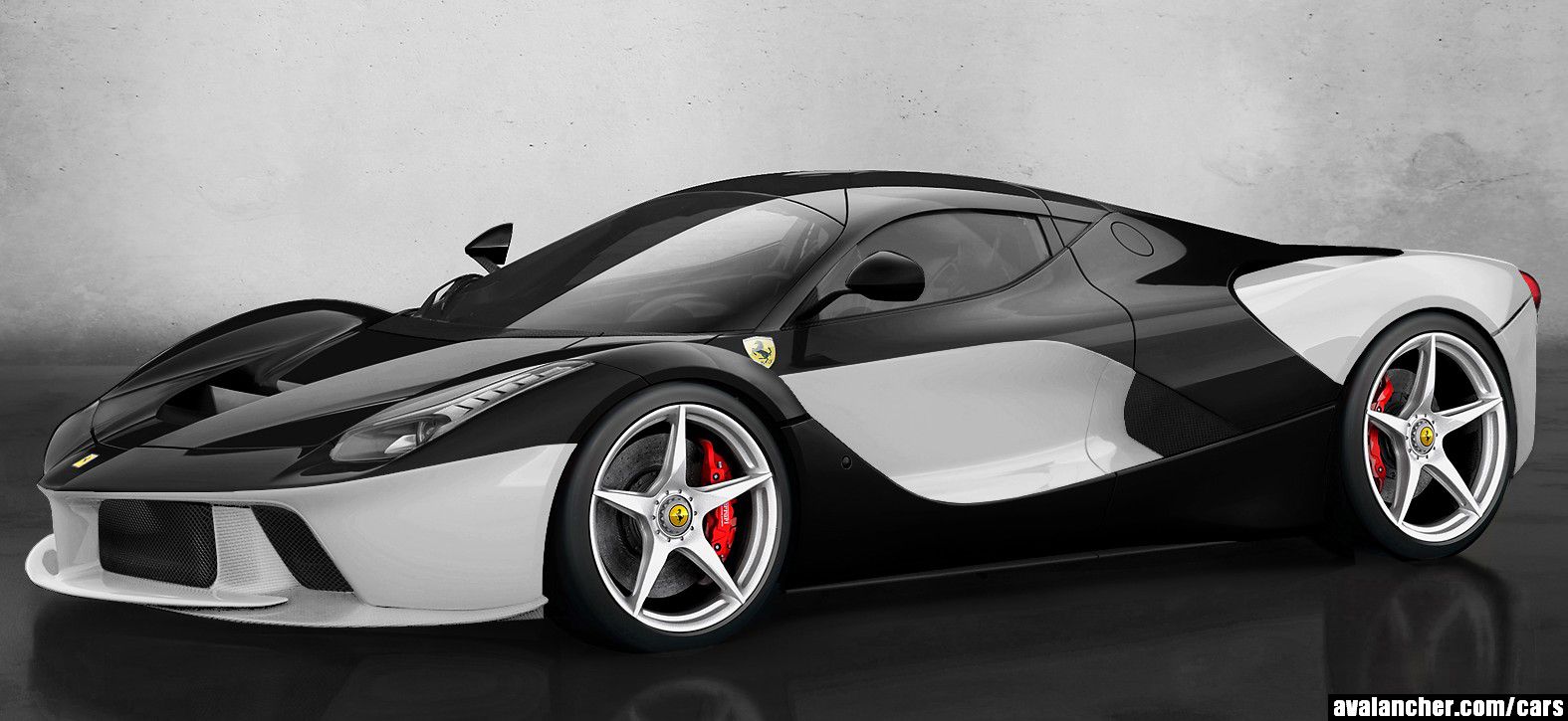 1575x725 Ferrari LaFerrari Black White