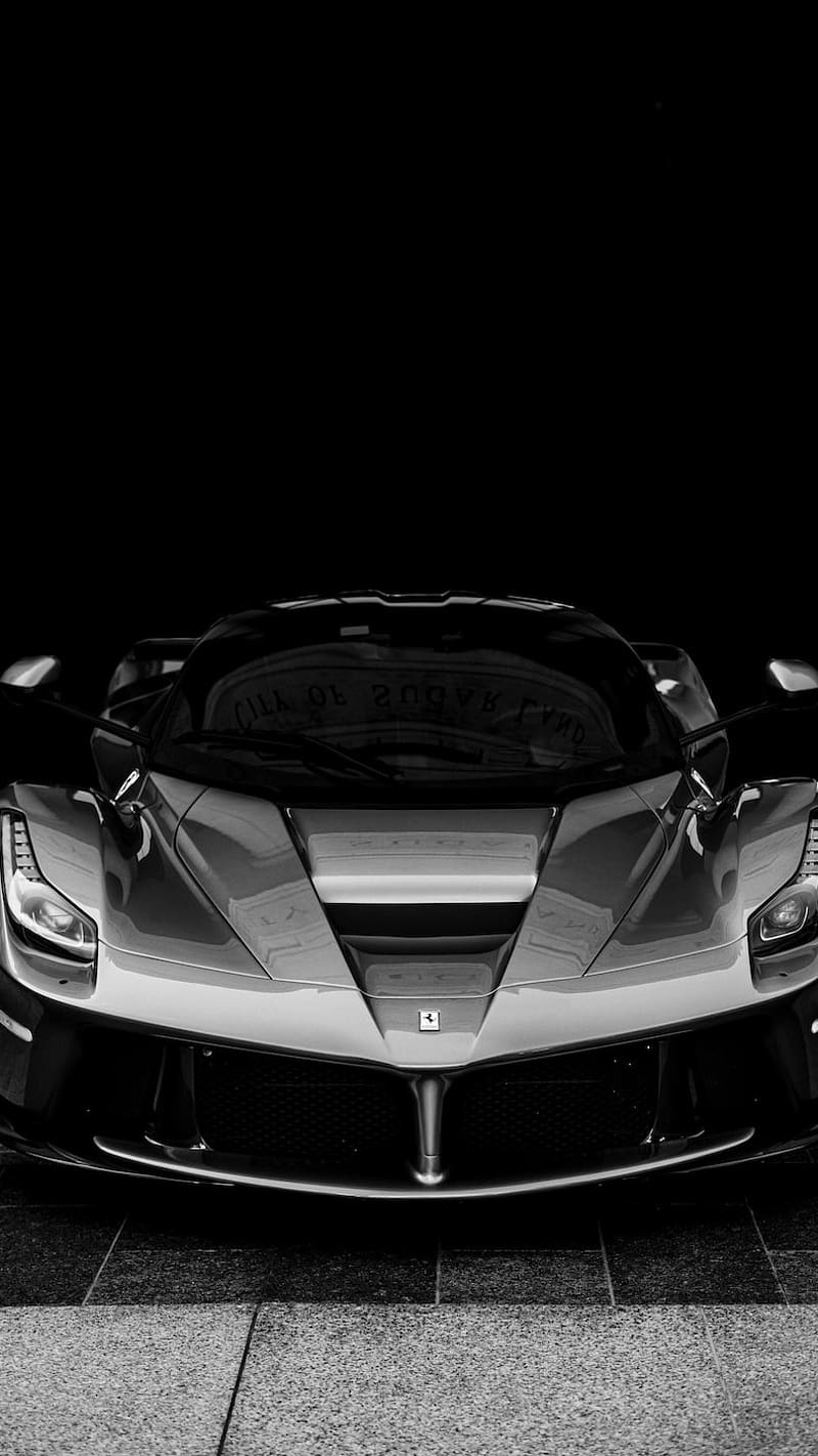 800x1422 Ferrari Car, Silver Car Frontlook, sports car, HD phone wallpaper