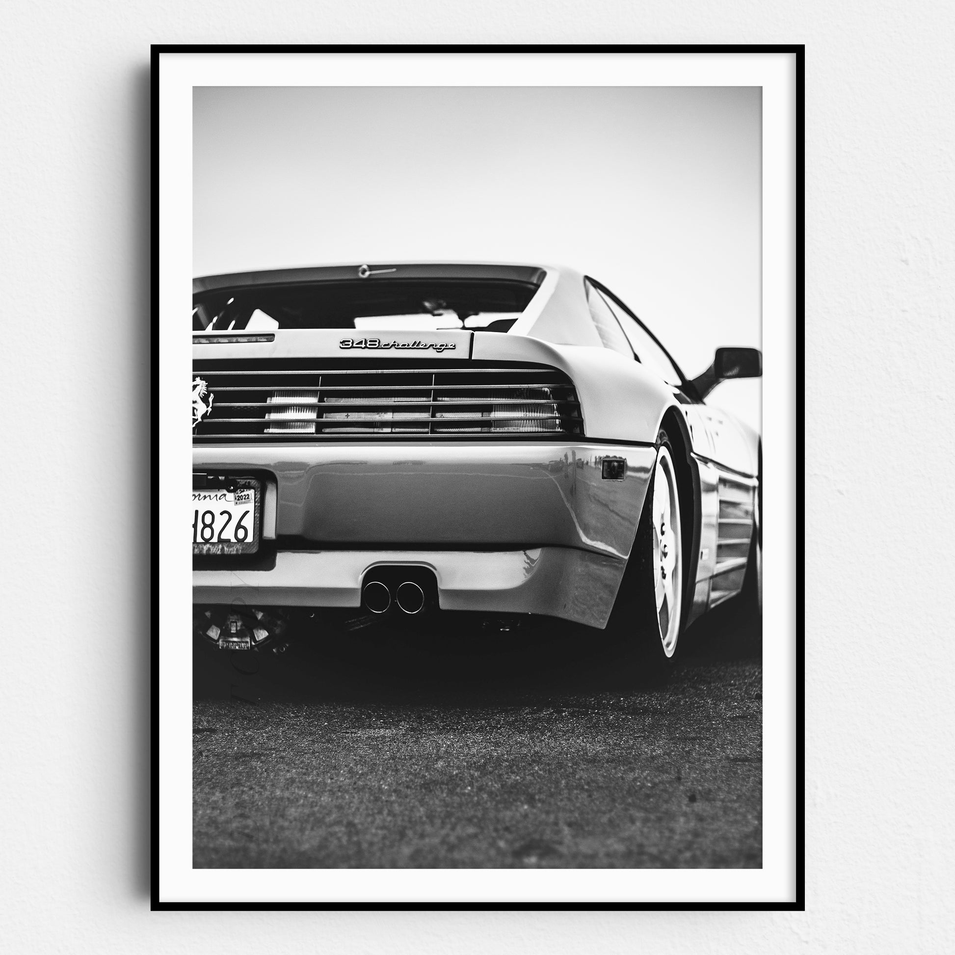 1946x1946 Vintage Ferrari 348 Challenge Black & White x 16 / Unframed