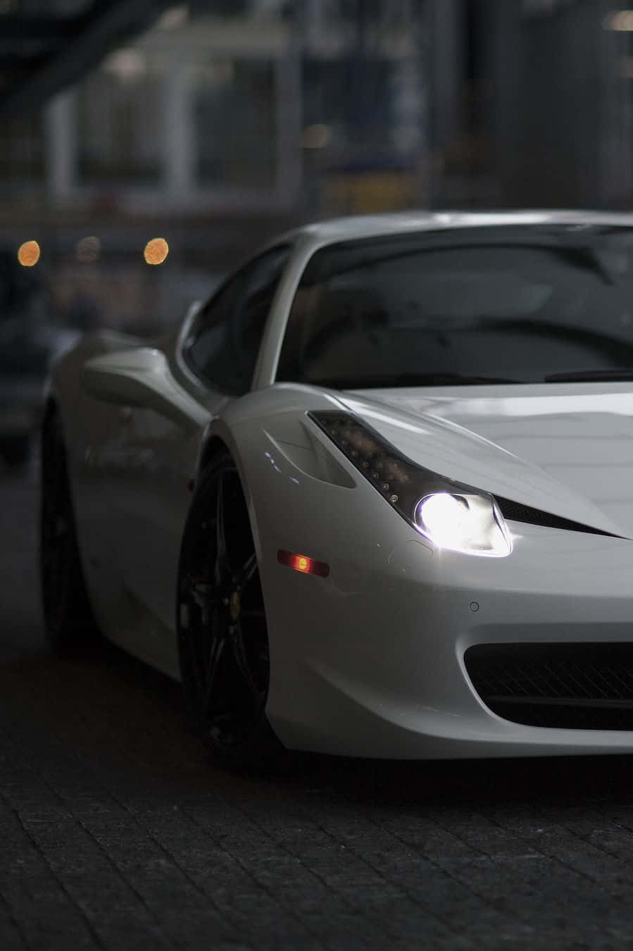 899x1350 Download Stylish, sophisticated White Ferrari iPhone. Wallpaper