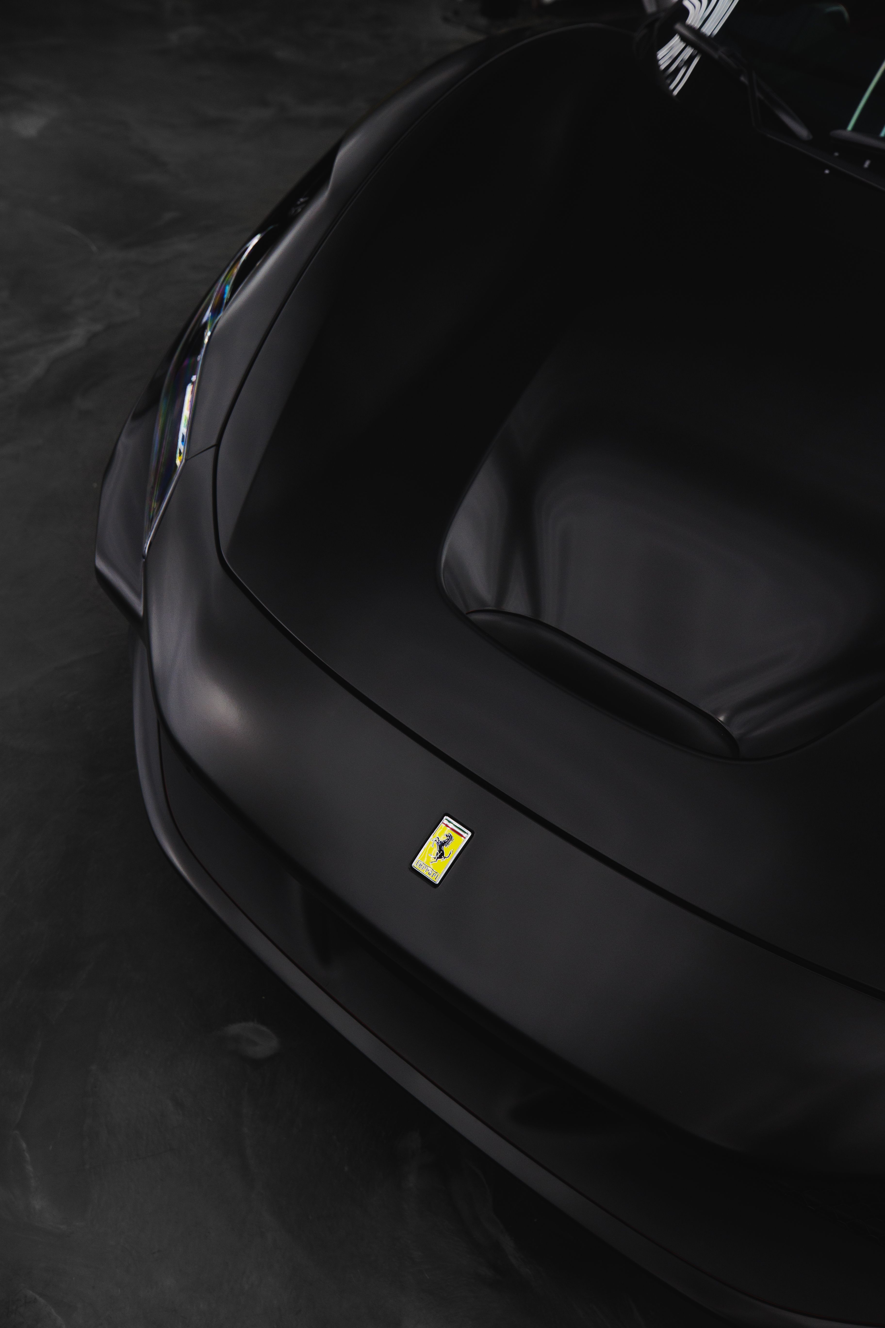 3648x5472 Black Ferrari Car on Gray Pavement · Free