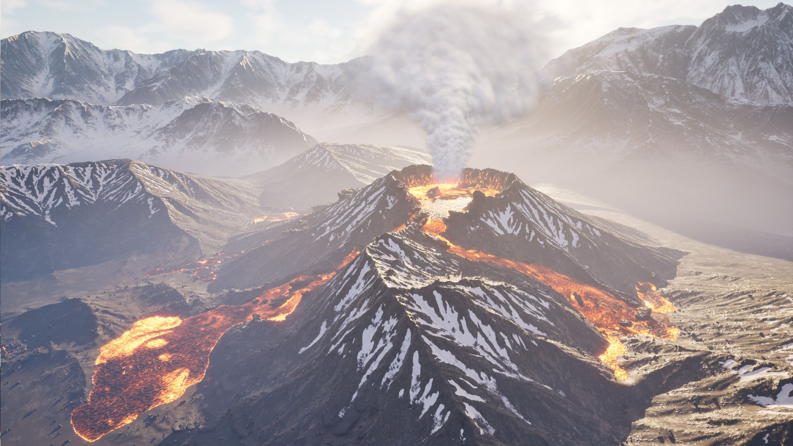 2560x1440 Lava & Volcano