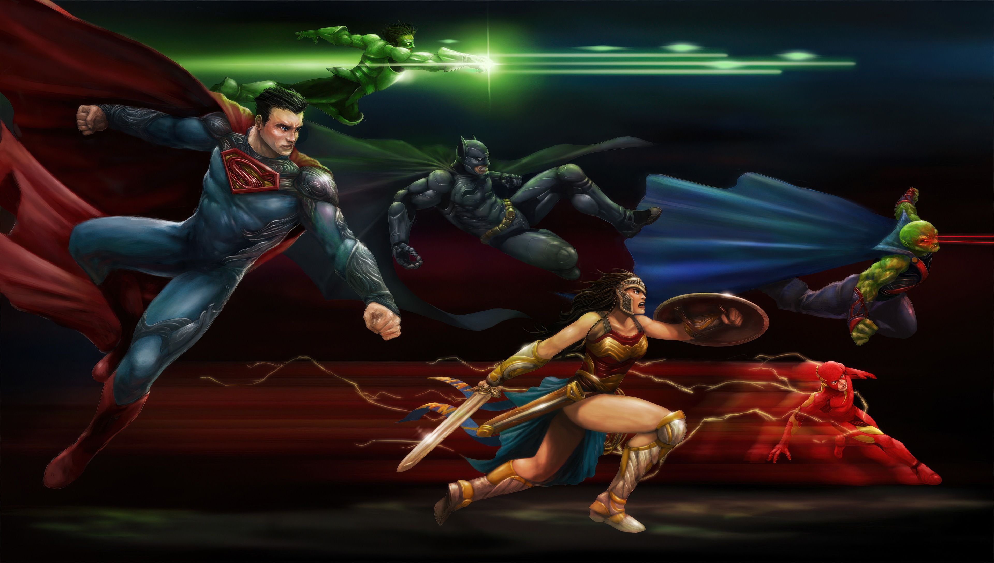 3840x2175 Justice League Heroes In Motion Wallpaper, HD Superheroes Wallpaper, 4k Wallpaper, Image, Background, Photos and Picture