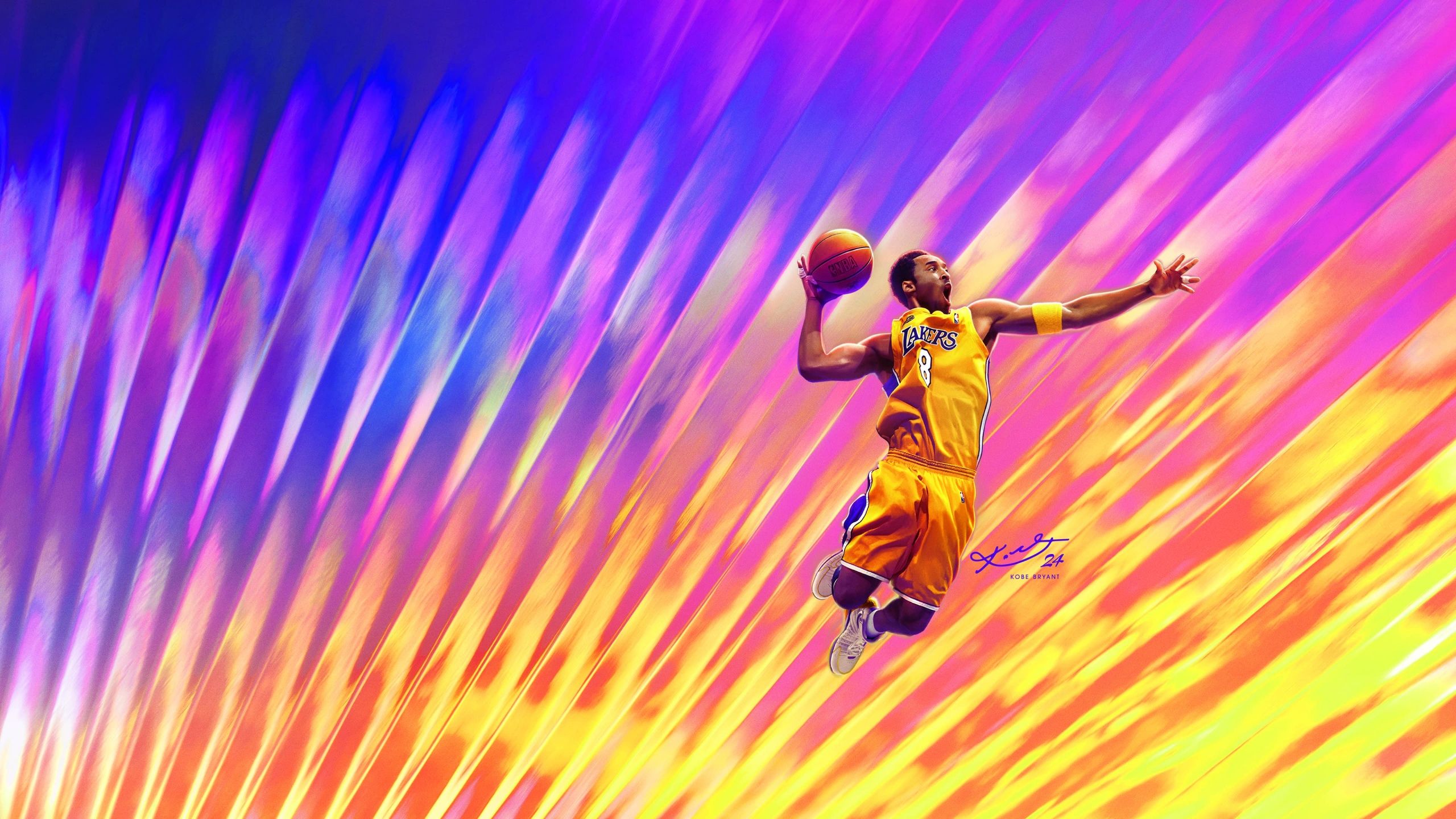 2560x1440 Black Mamba Kobe Bryant in NBA 2K24 Game 4K Wallpaper