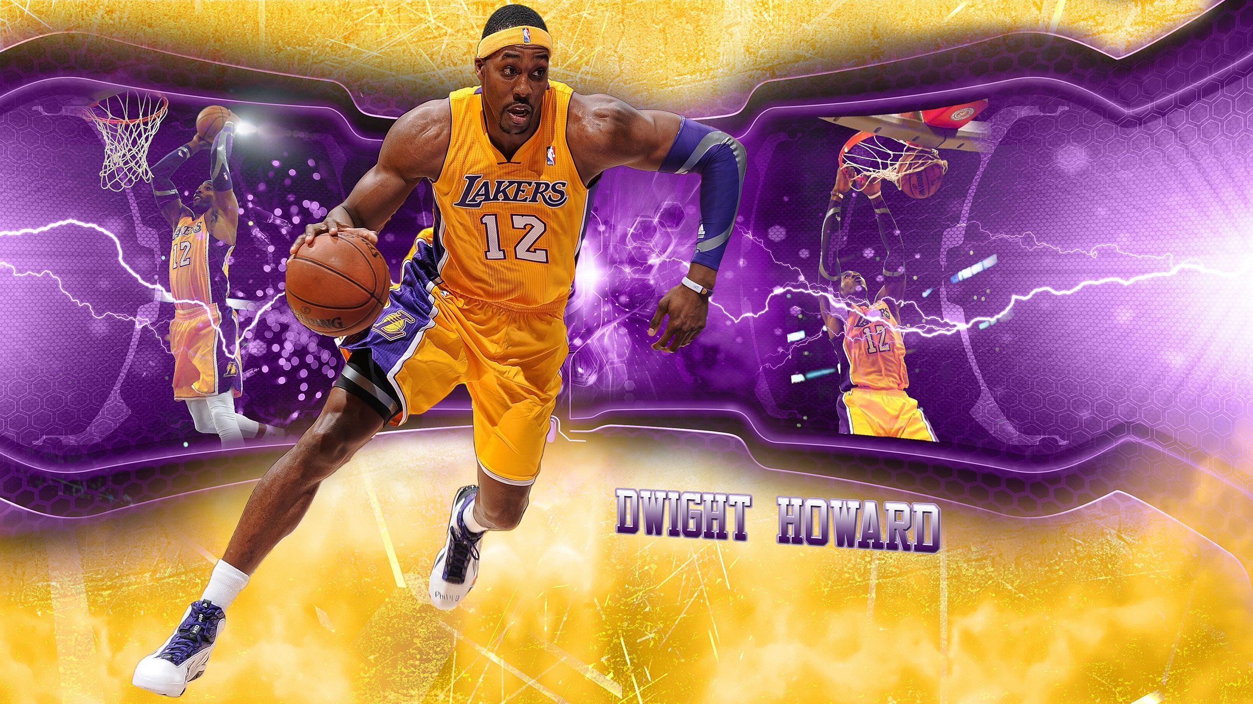 2560x1440 Wallpaper wallpaper, basketball, NBA, player, Sport, Los Angeles Lakers, Dwight Howard for mobile and desktop, section спорт, resolution 2560x1440