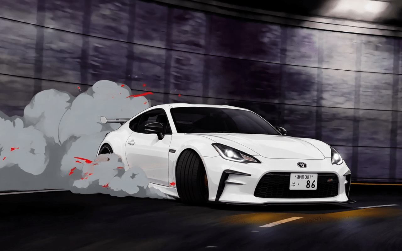 1280x800 Anime Toyota GR86 Drift Live Wallpaper