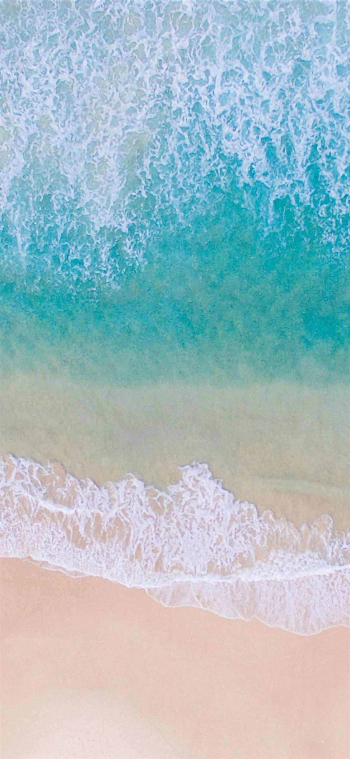 1125x2436 Blue sea beach iPhone Wallpaper Free Download