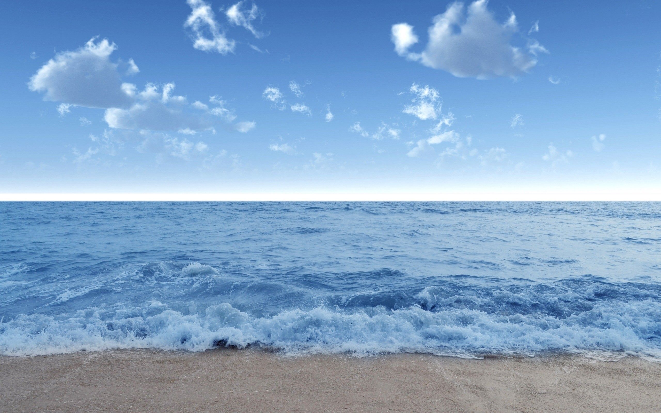 2560x1600 blue, Calm, Beach Wallpaper HD / Desktop and Mobile Background