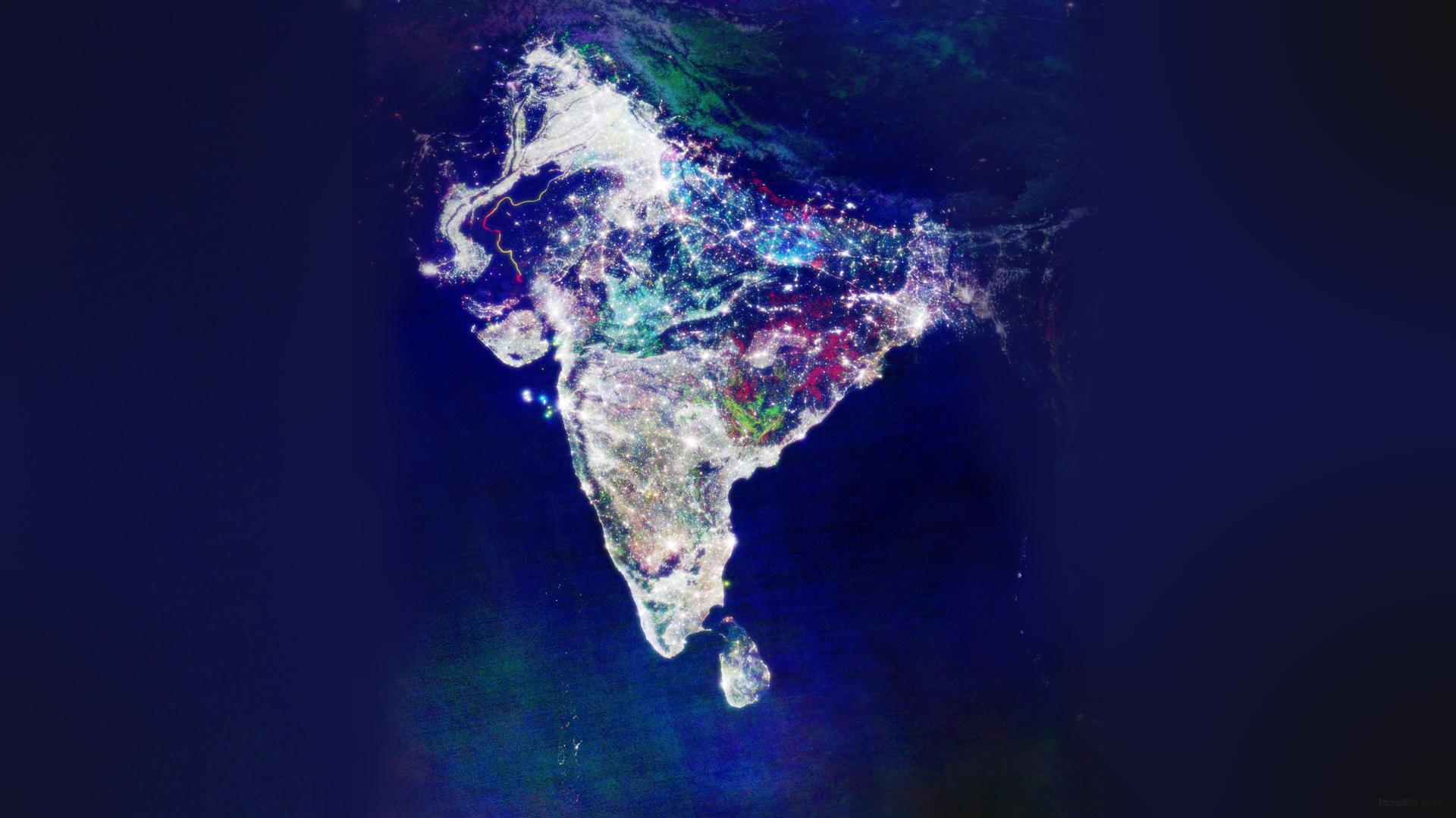 1920x1080 India Map Desktop Wallpaper