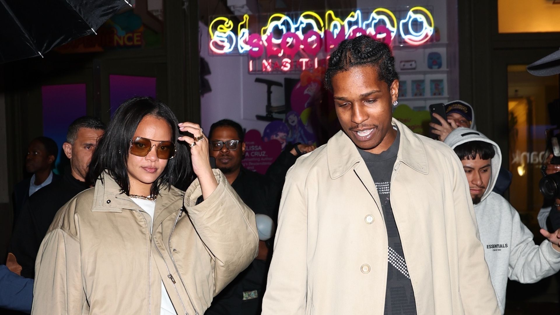 1920x1080 Rihanna And A$AP Rocky Wear Color Coordinated Outfits To RZA's Birthday Party