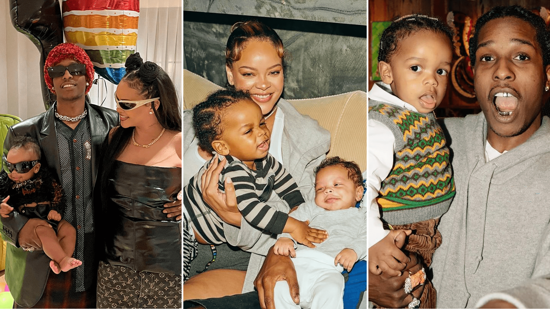 1920x1080 Rihanna and ASAP Rocky's cutest photo of sons RZA and Riot Rose
