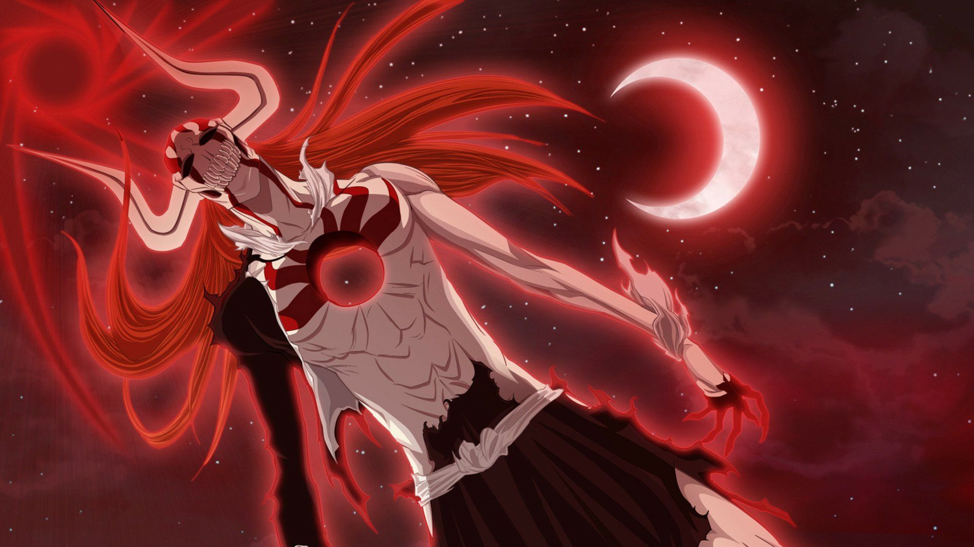 1920x1080 Ichigo Kurosaki Unleashed: Bleach HD Anime Wallpaper in Crimson Moonlightx1080