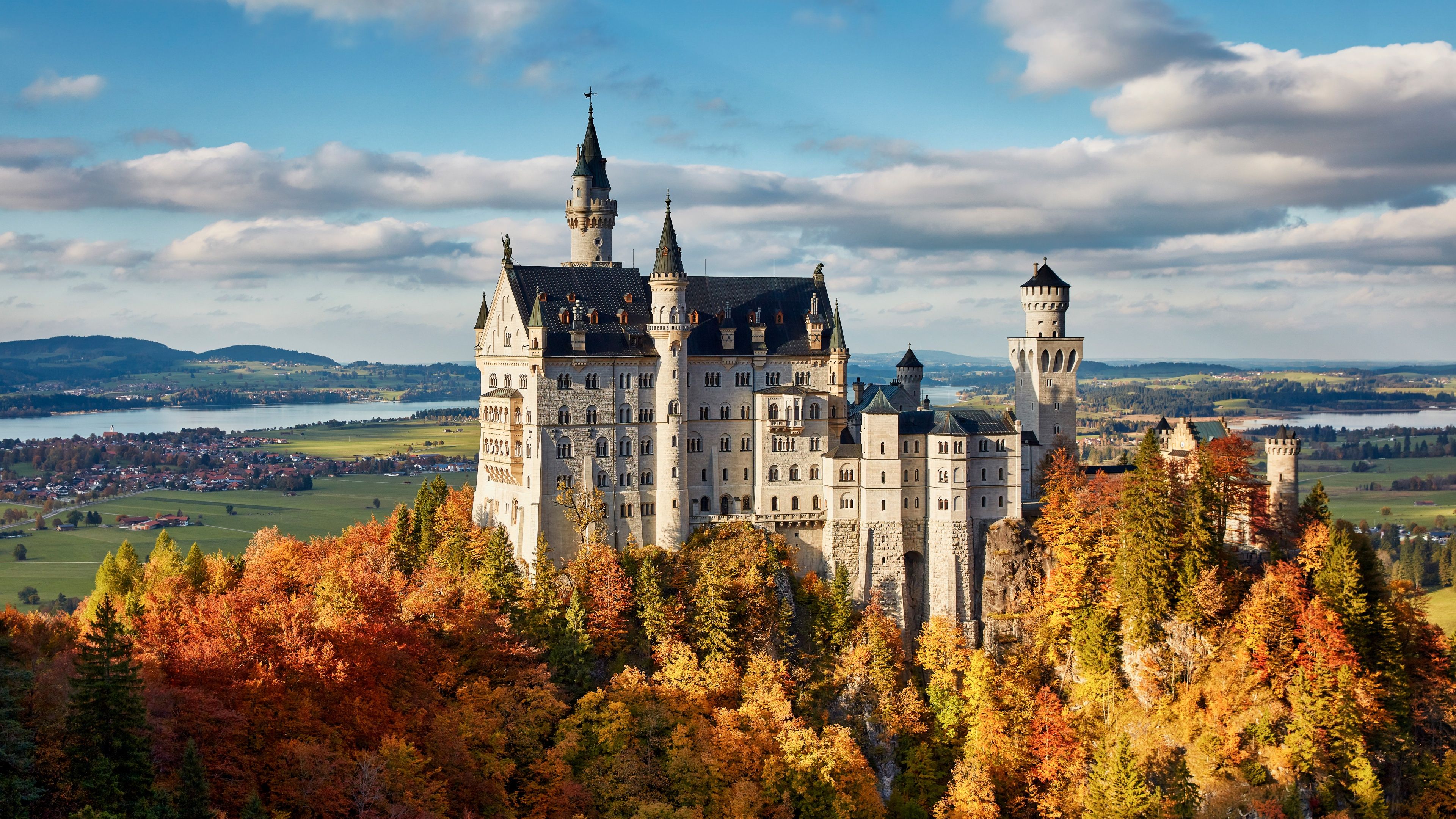 3840x2160 Neuschwanstein Castle Wallpaper 4K, Ancient architecture