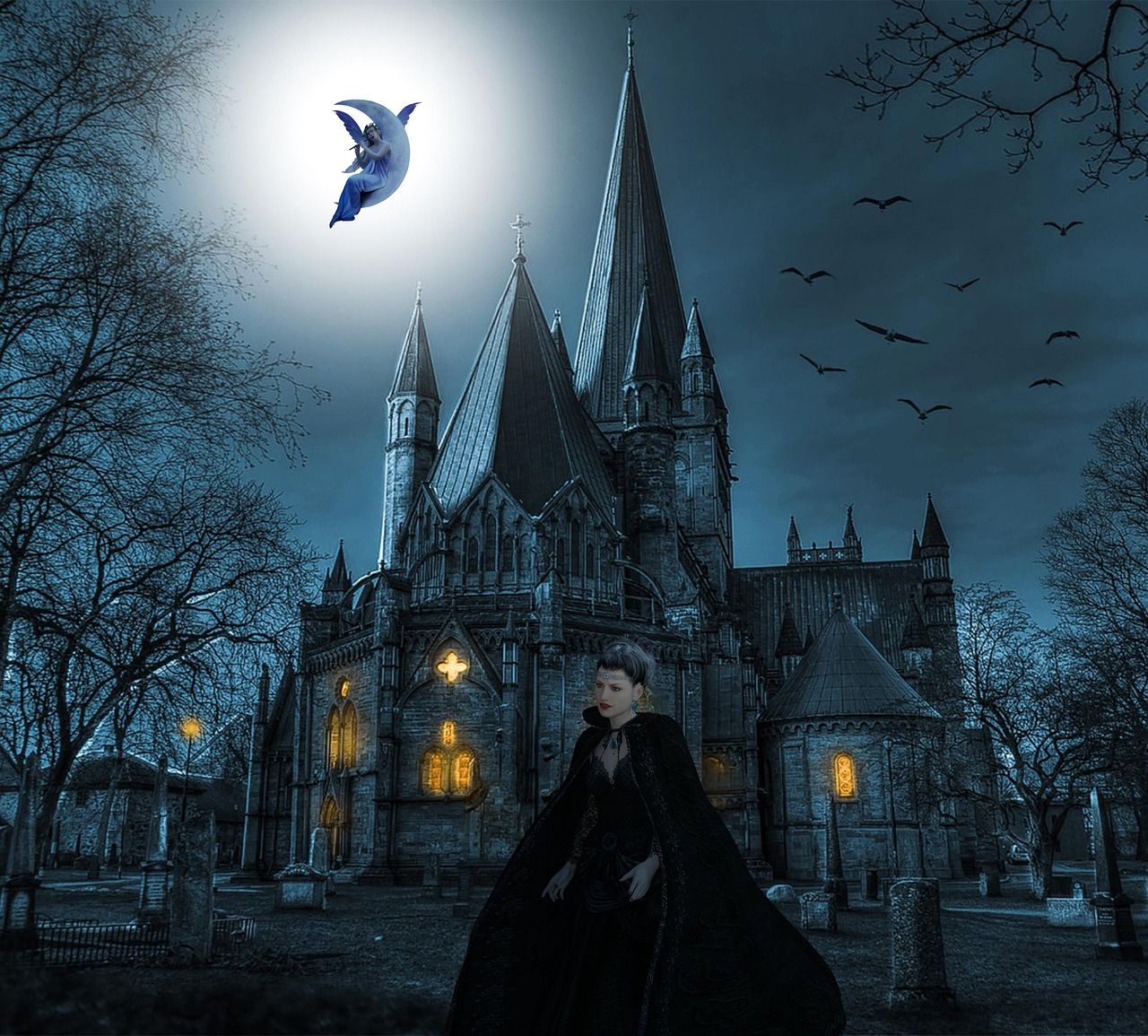 1280x1155 Castle Witch Moon