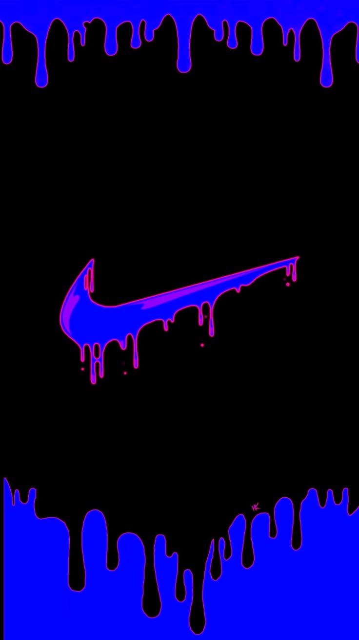 736x1309 Nike Logo Dripping Wallpaper. Creative nike wallpaper ideas, Dripping paint nike art, Modern sports brand