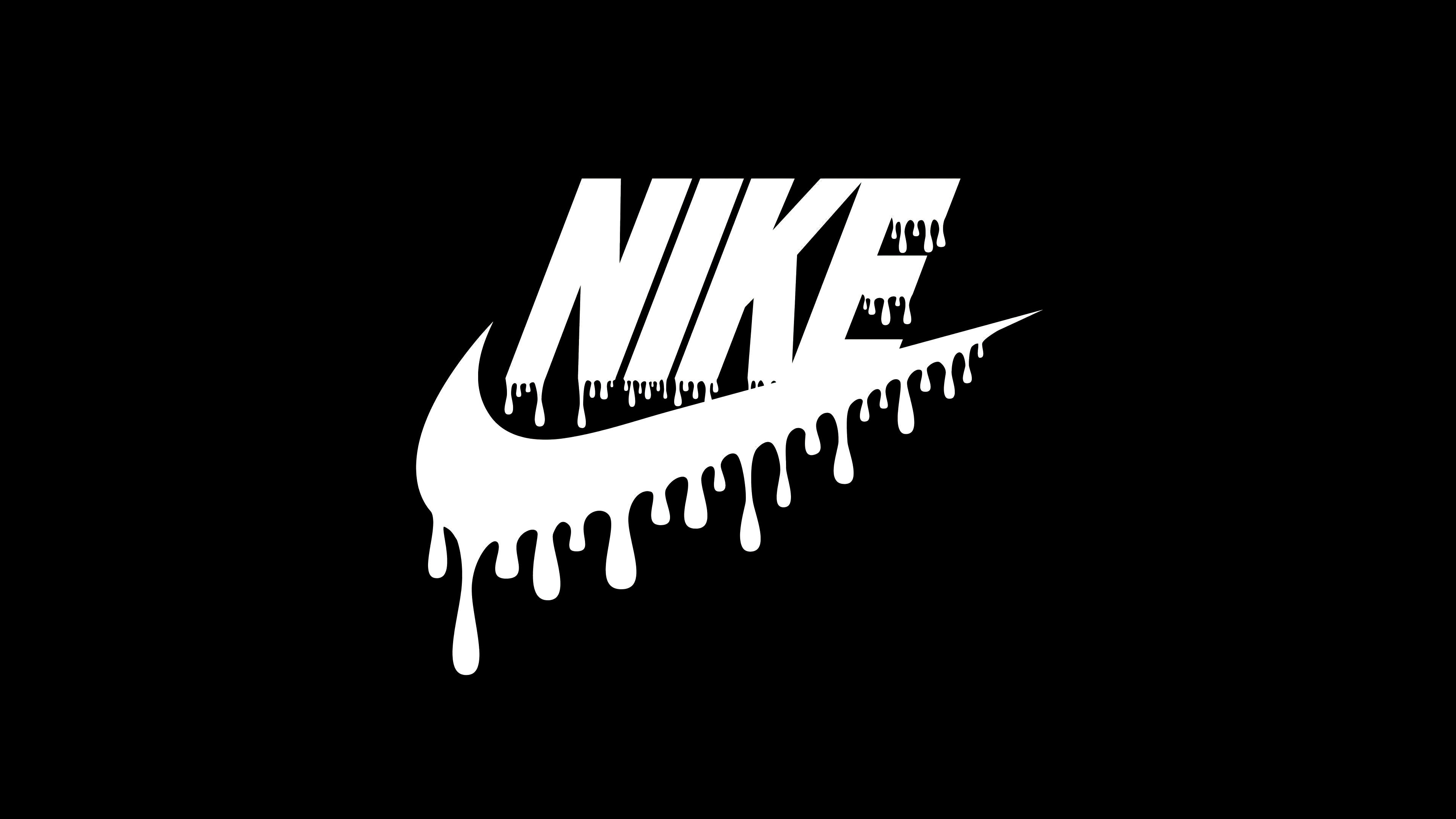 3840x2160 Nike Wallpaper 4K, Drippy, 8K, Black background