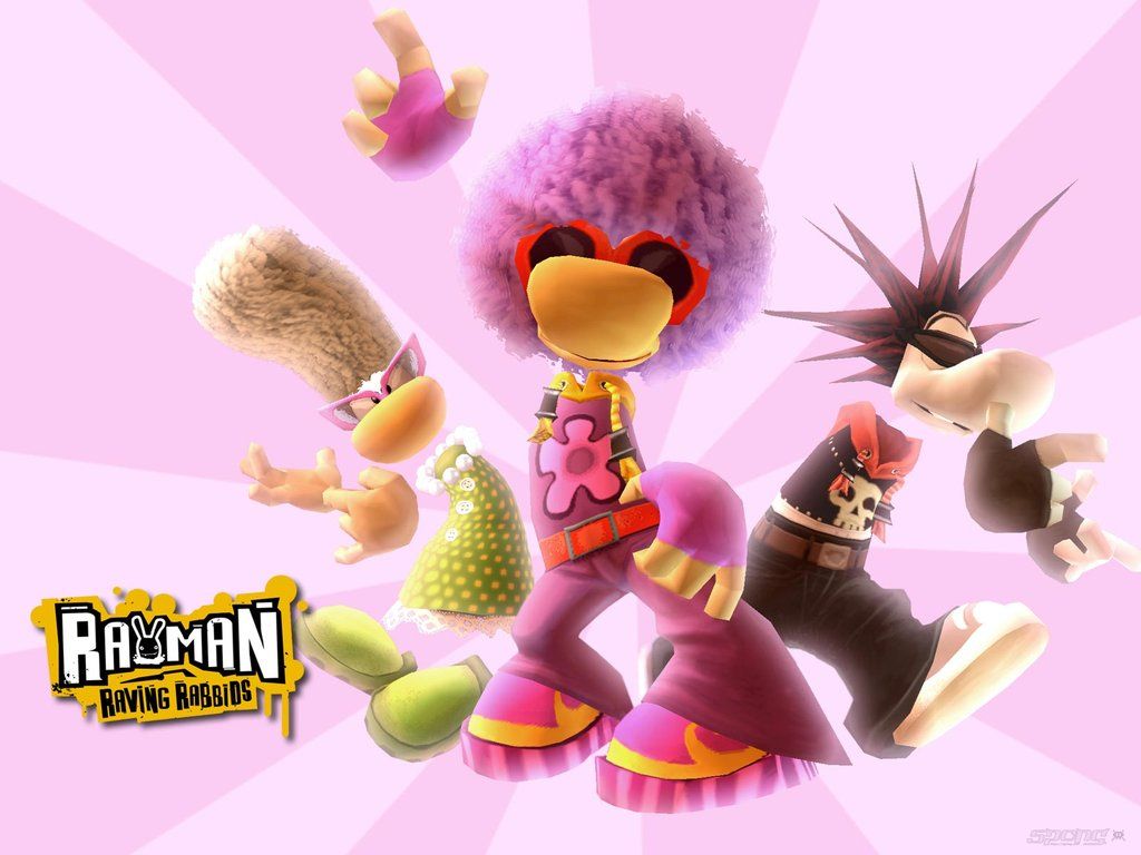 1024x768 Wallpaper: Rayman Raving Rabbids 360 (2 of 2)