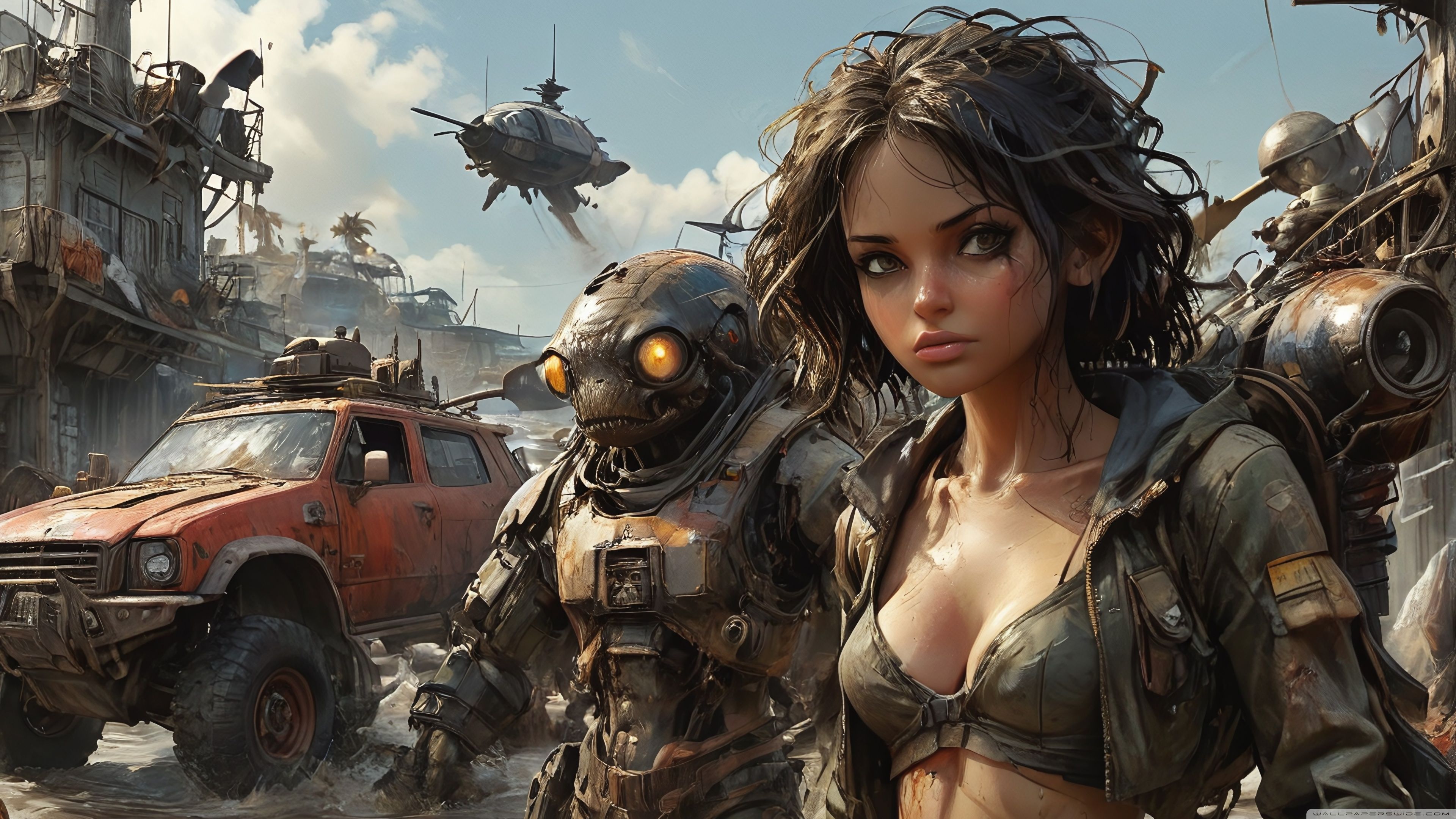3840x2160 Dystopian Cyberpunk Art 4K UHD Wallpaper for UltraHD Desktop and TV : Widescreen and UltraWide Display : Smartphone and Tablet Devices