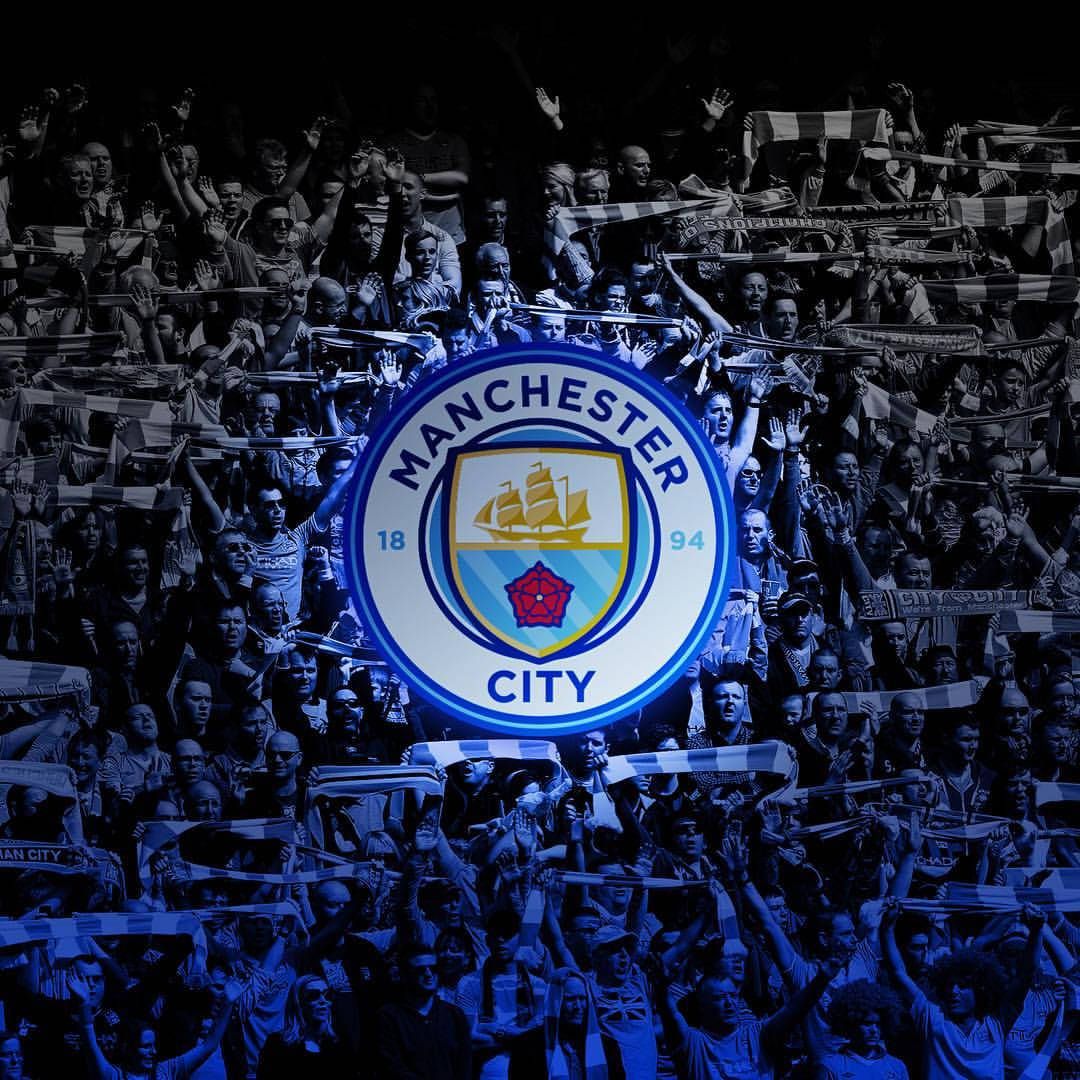 1080x1080 Download Black And Blue Square Manchester City FC Wallpaper