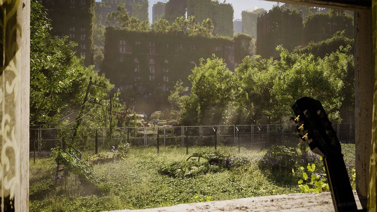 1280x720 The Last Of Us Inspired Study Ambience. Gentle Breeze & Birdsong. Nature Takes Over