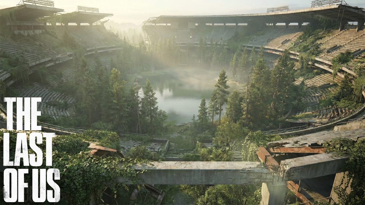 1280x720 The Last of Us Ambience in Overgrown Abandoned Stadium
