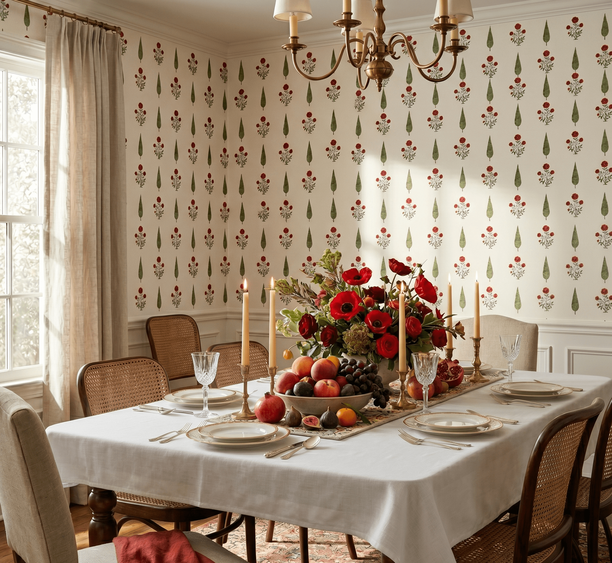 2048x1885 Dining Room Wallpaper: Top Ideas & Tips. The White Window