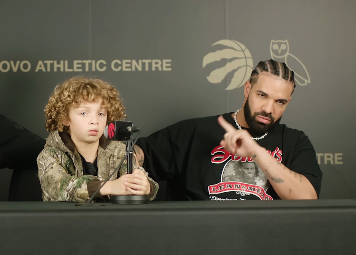 1200x862 Drake's Son Adonis, Sports a Tattoo of His Dad's Face in 1st Music Video, 'My Man Freestyle'