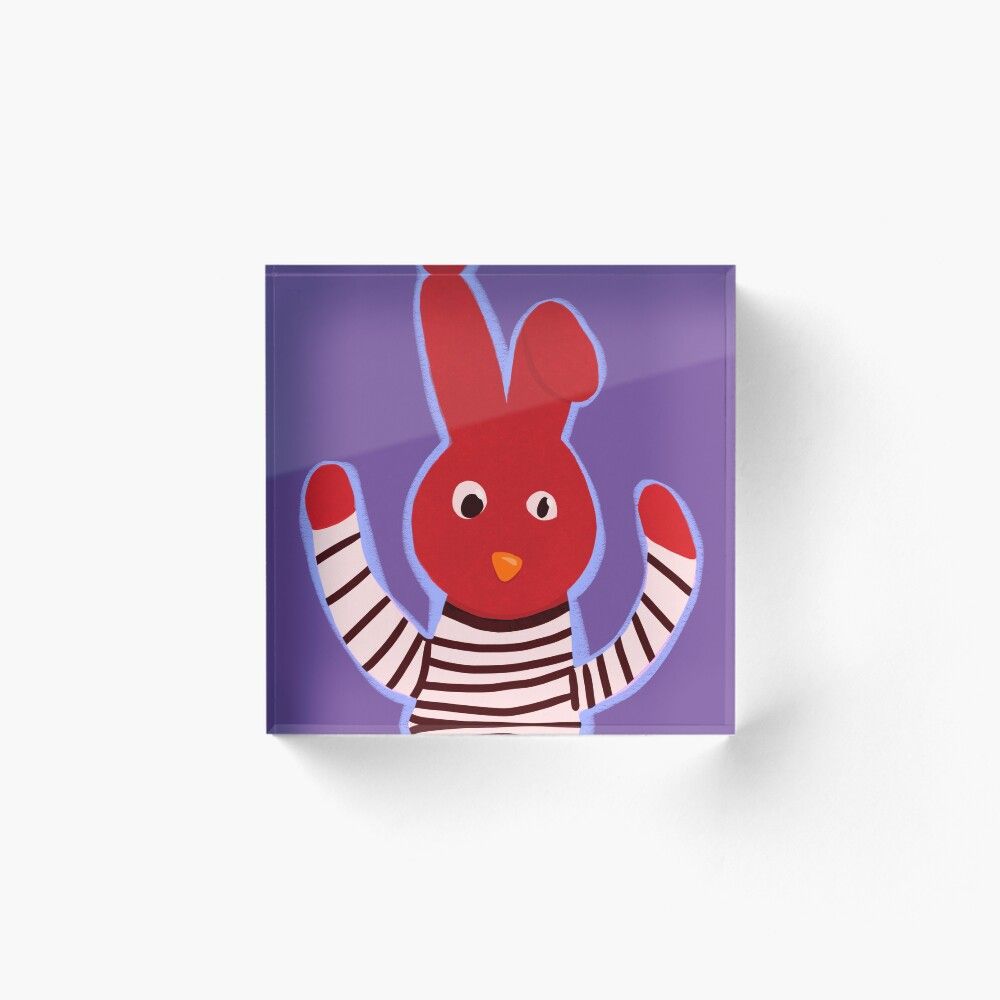 1000x1000 Red Bunny. Juan Carlos Bodoque Minutos Greeting Card By Ortiz Doodlie