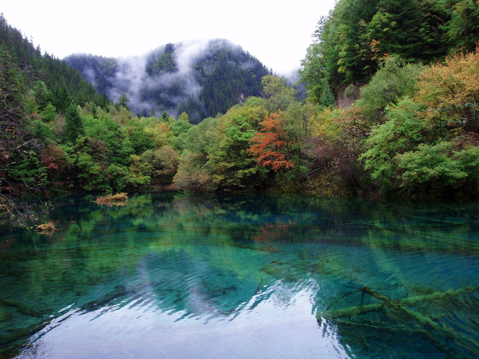 1600x1200 Jiuzhai Valley National Park of waterfalls and colorful lakes
