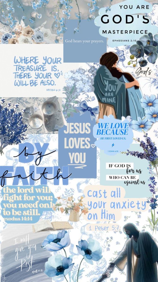 675x1200 Bible Blue Aesthetic Collage
