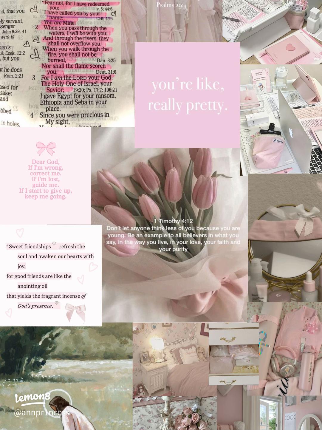 1080x1442 Pink Christian Vision Boards: Aesthetic Inspo, Collages & Bible Verses
